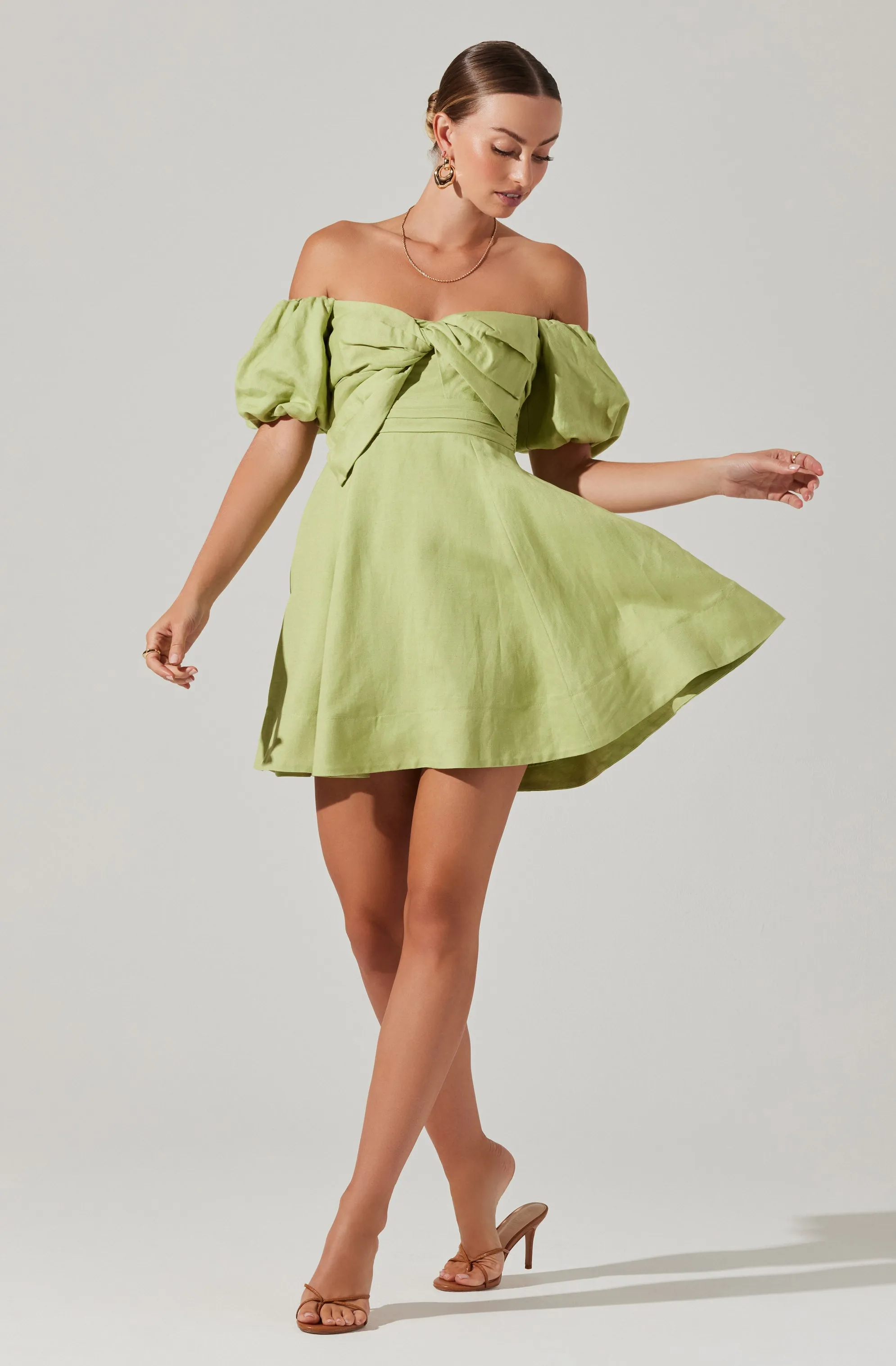 Ula Off-Shoulder Mini Dress sold by Astr product image thumbnail 3