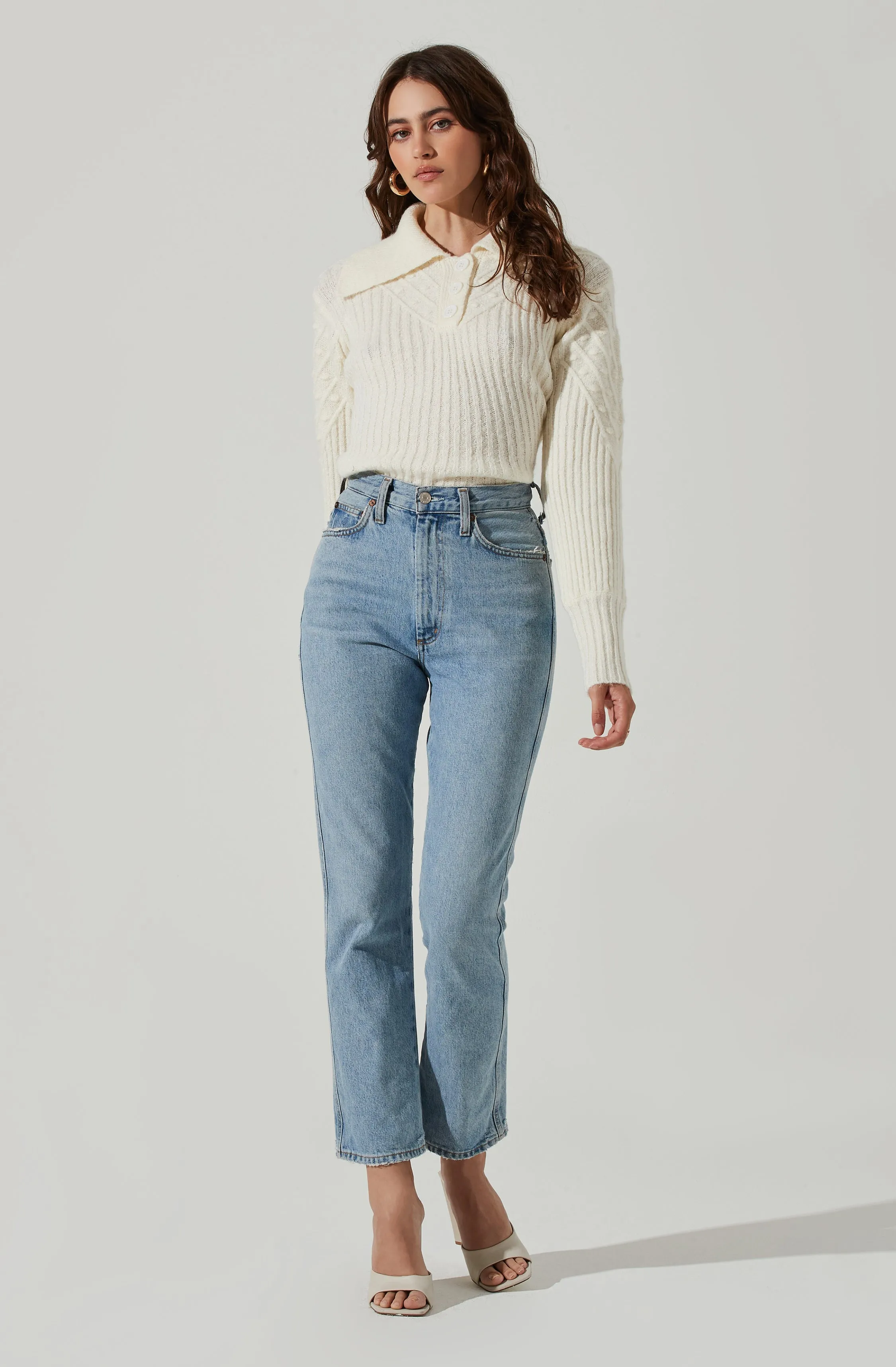 Button Polo Sweater sold by Astr product image thumbnail 2