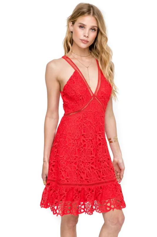 Lattice Inset Lace Dress made by Astr