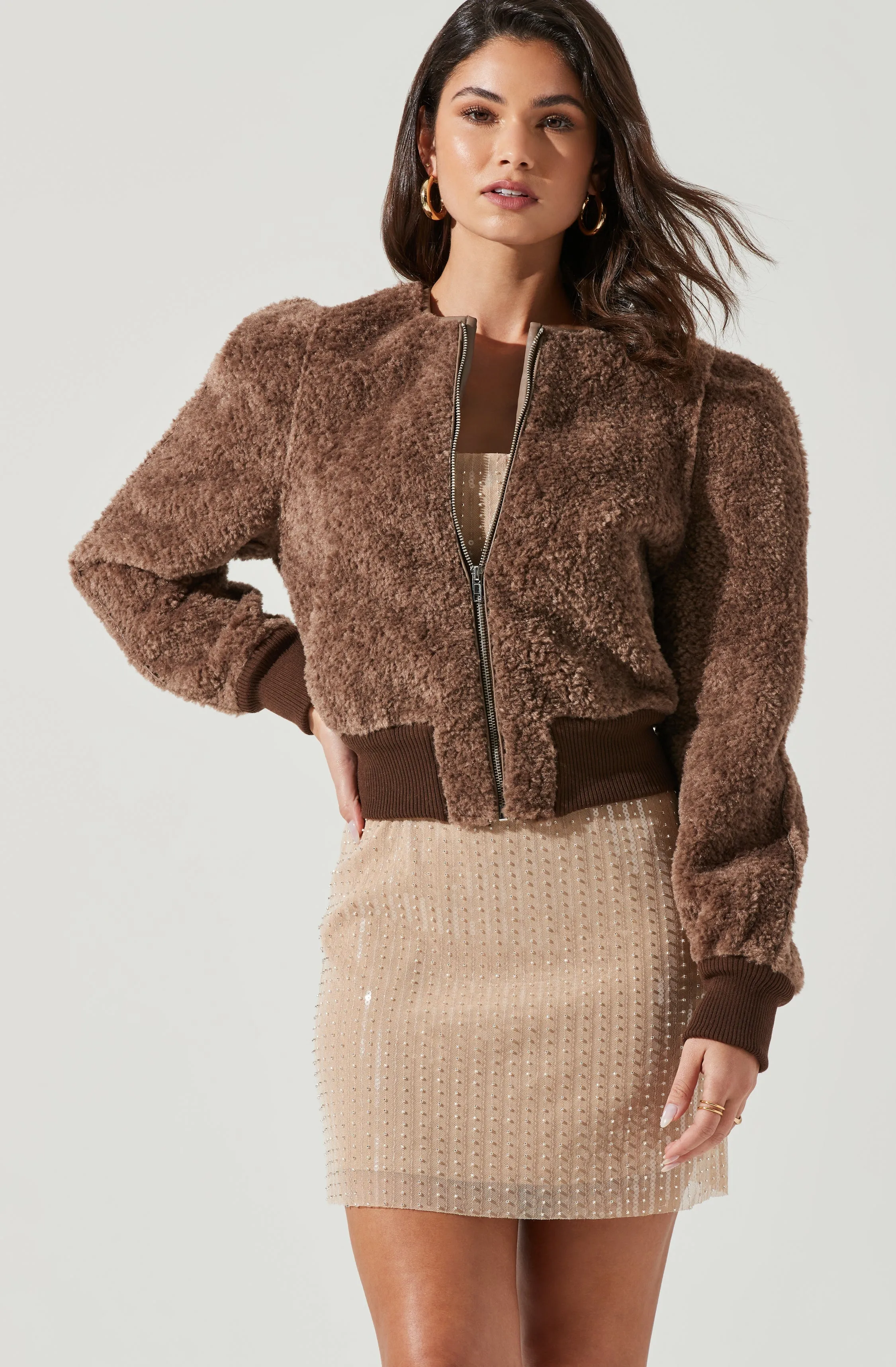 Stacy Faux Fur Jacket sold by Astr