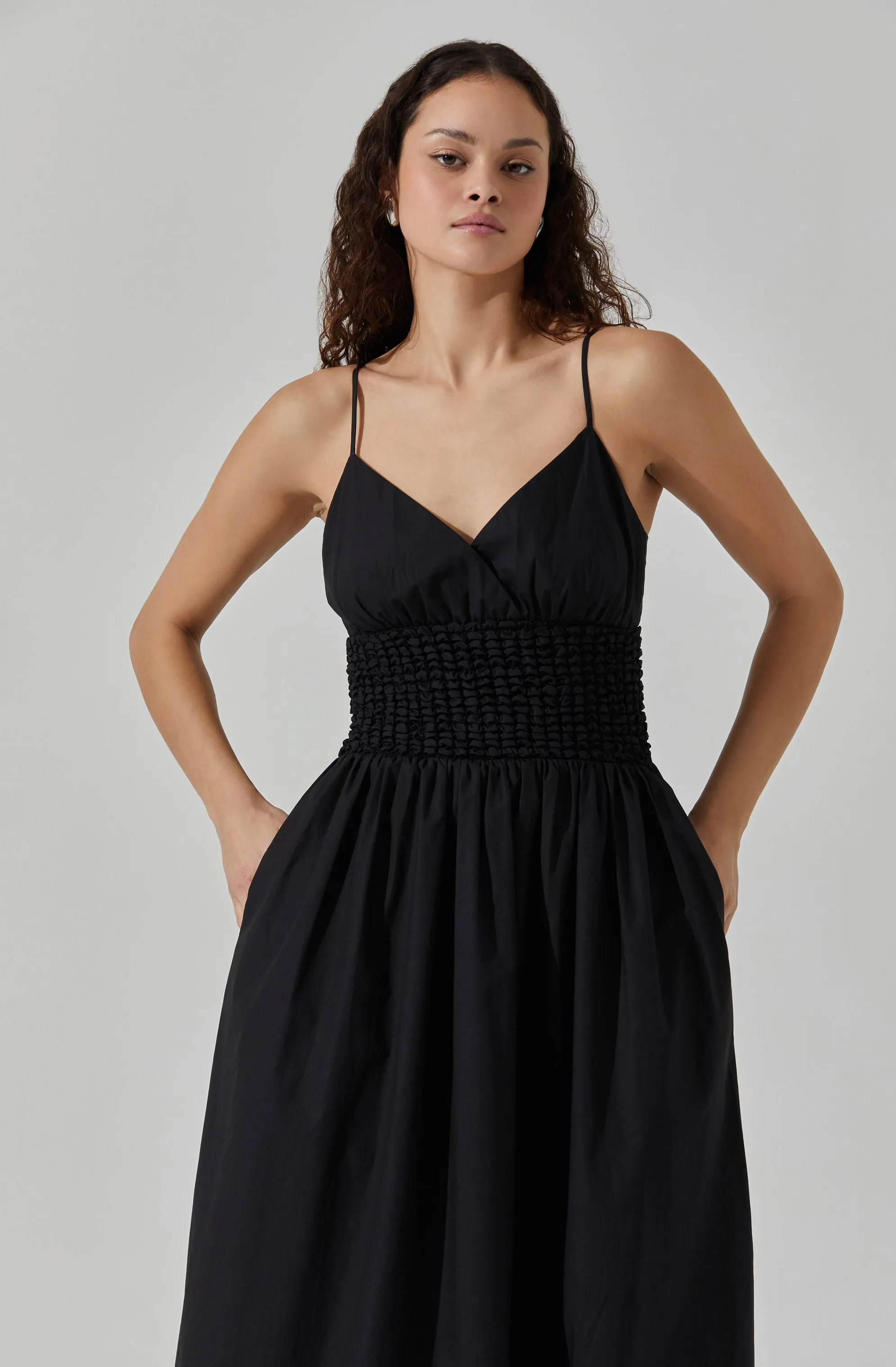 Popcorn Waist Midi Dress sold by Astr product image thumbnail 4