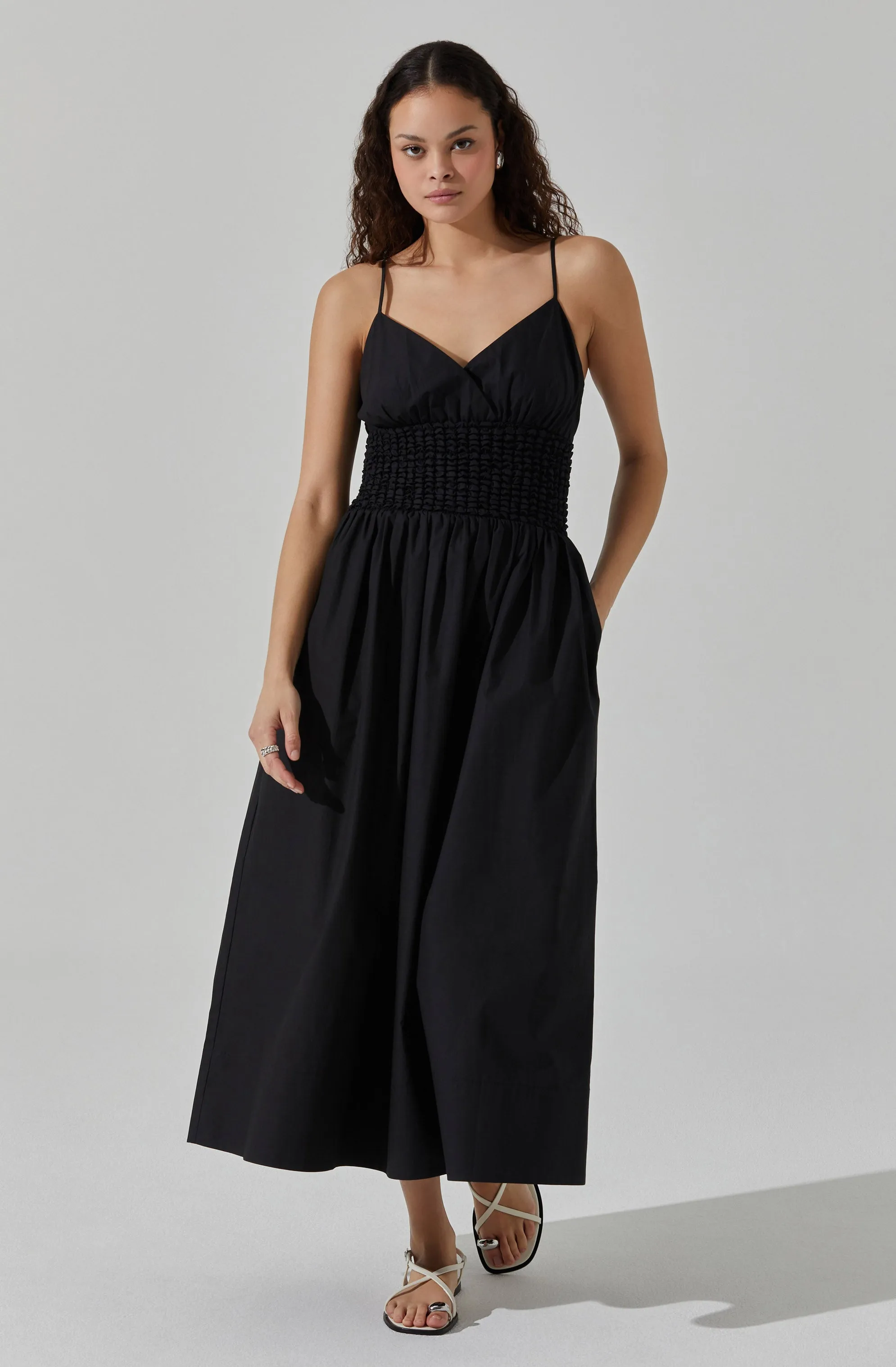 Popcorn Waist Midi Dress sold by Astr product image thumbnail 3