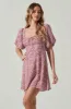 Floral Puff Sleeve Mini Dress sold by Astr