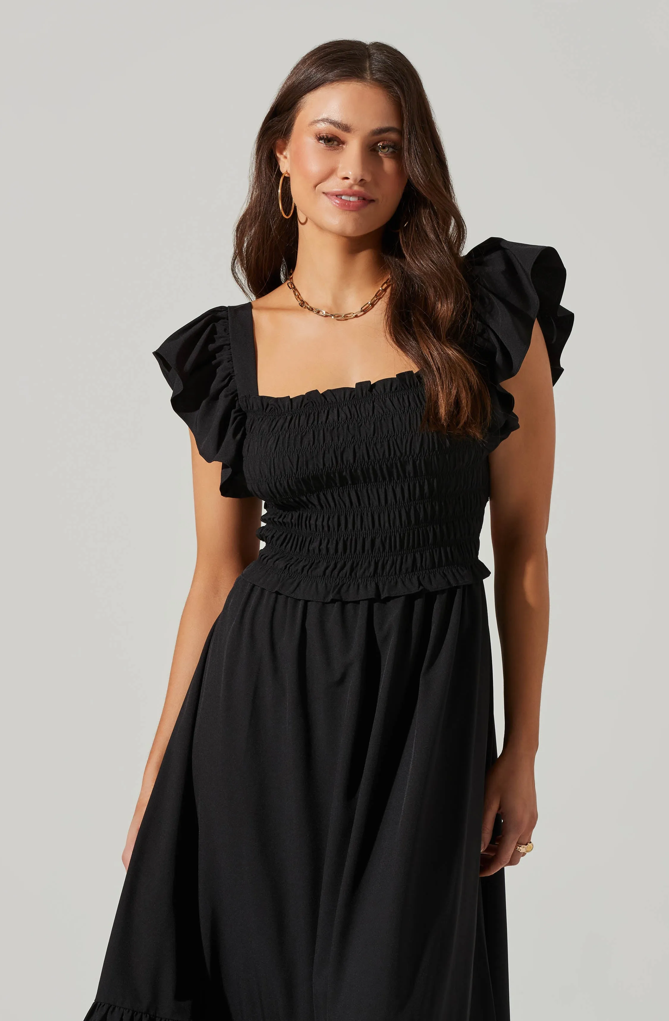 Flutter Sleeve Midi Dress sold by Astr product image thumbnail 2