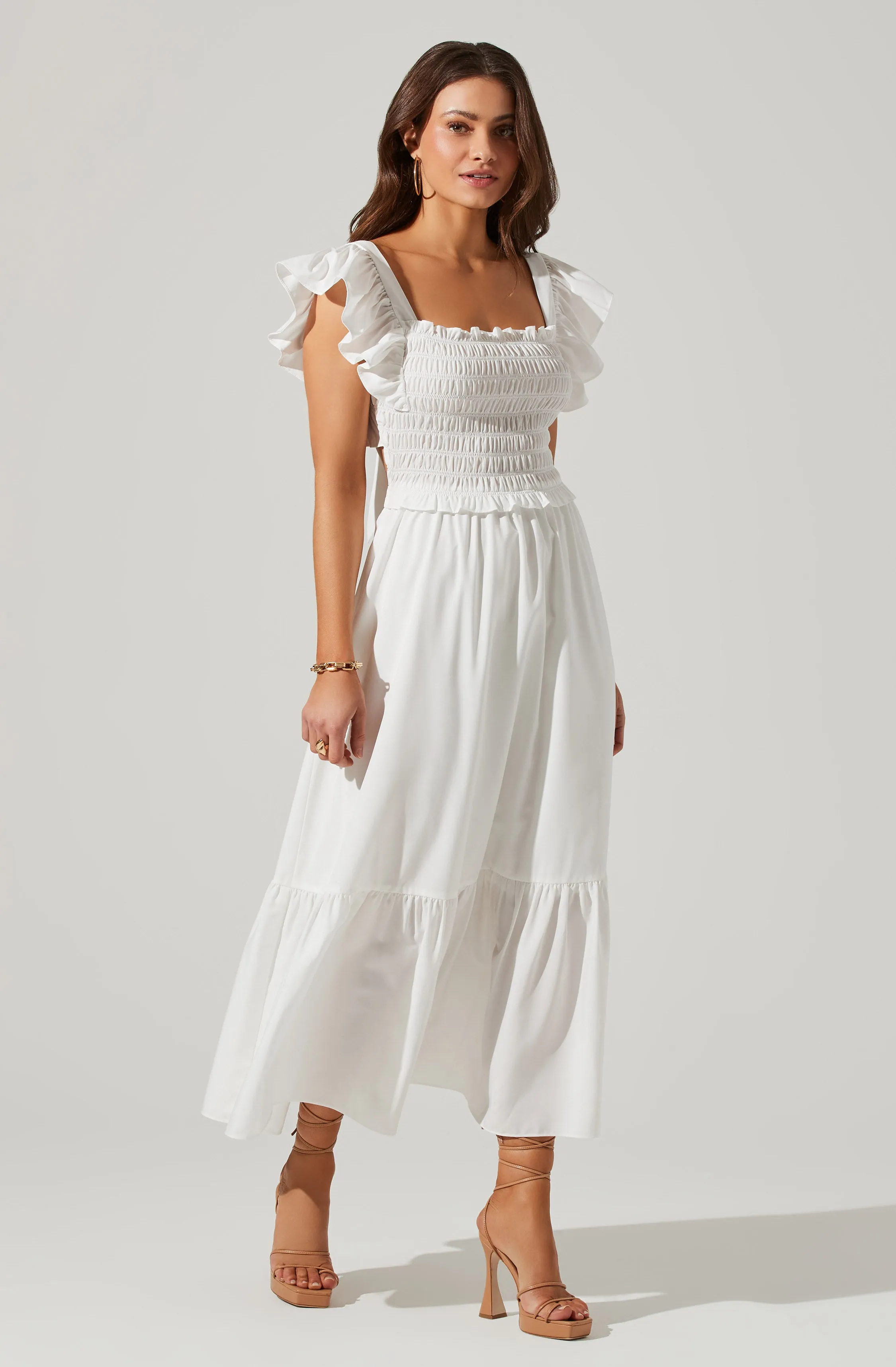 Flutter Sleeve Midi Dress sold by Astr product image thumbnail 5