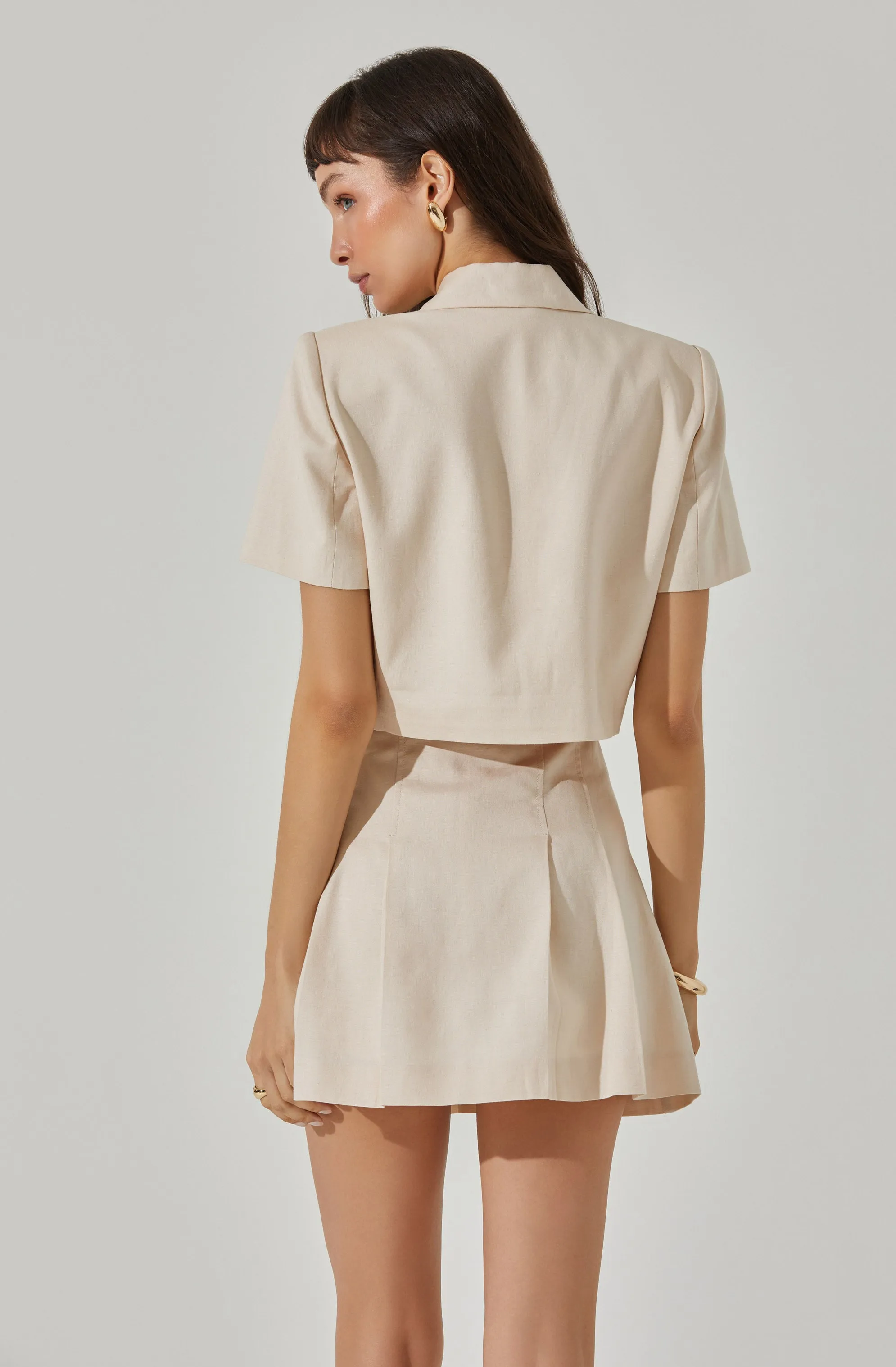 Cropped Linen Blazer sold by Astr product image thumbnail 5