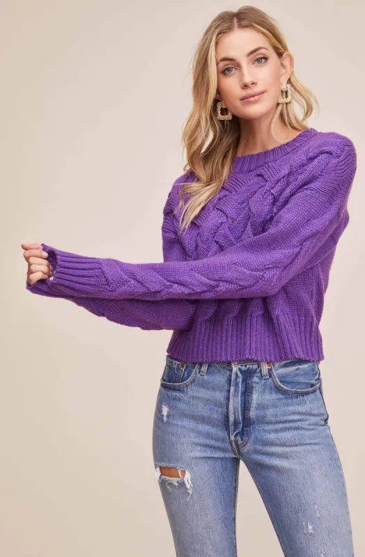 3D Basketweave Knit Sweater sold by Astr