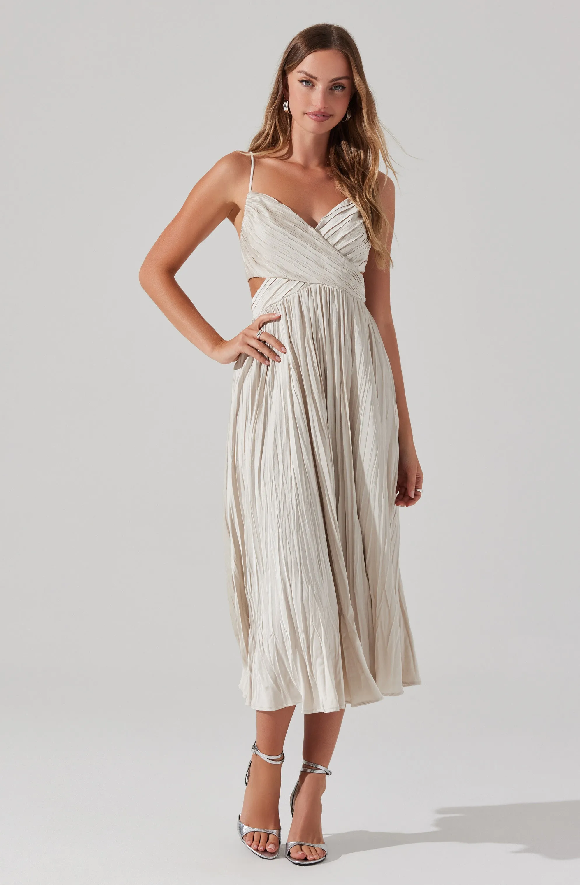 Capitola Pleated Midi Dress sold by Astr product image thumbnail 3