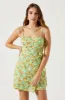 Keyhole Wrap Floral Mini Dress sold by Astr