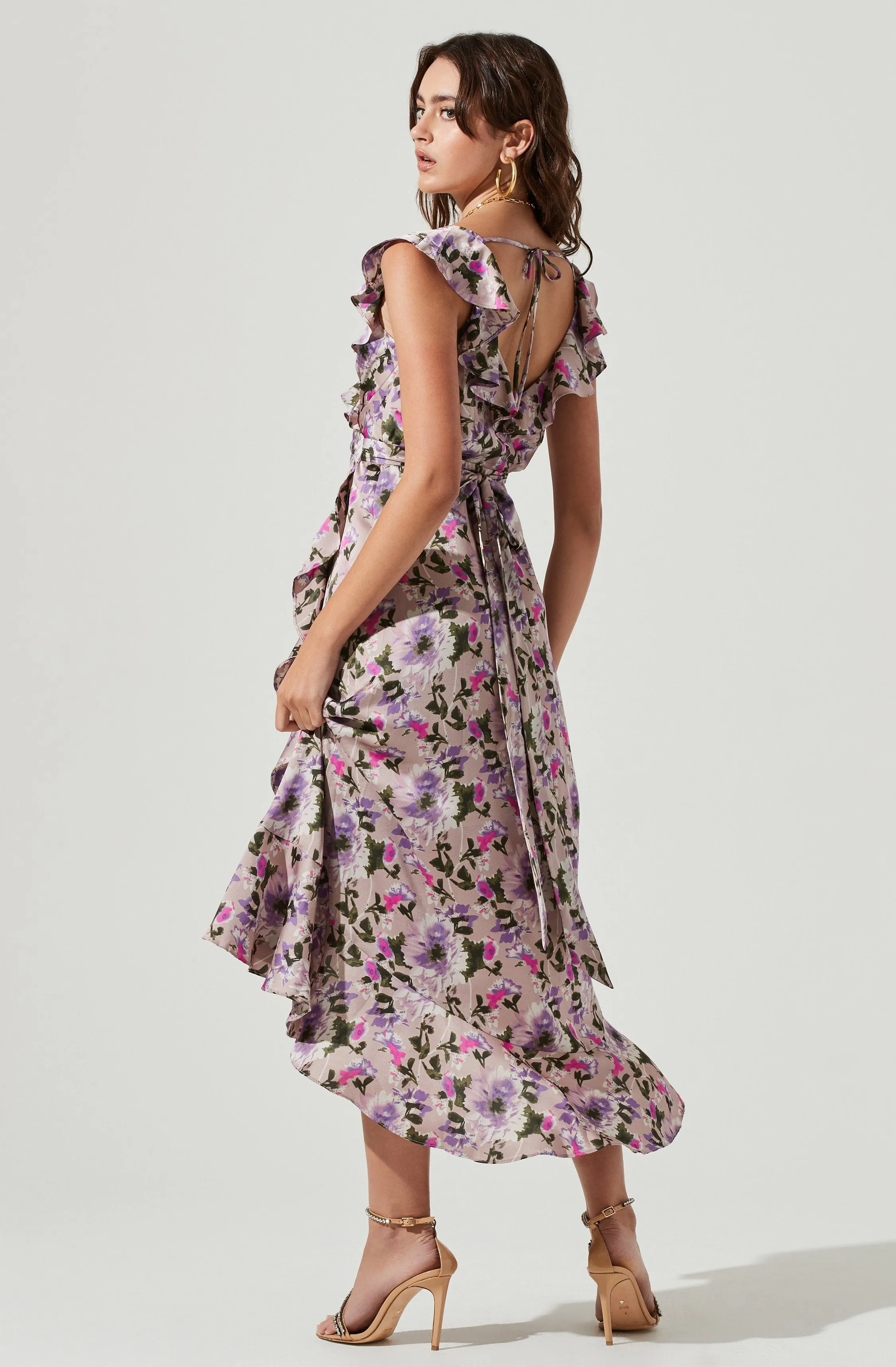 Wilshire Ruffle Open Back Floral Midi Dress sold by Astr product image thumbnail 2