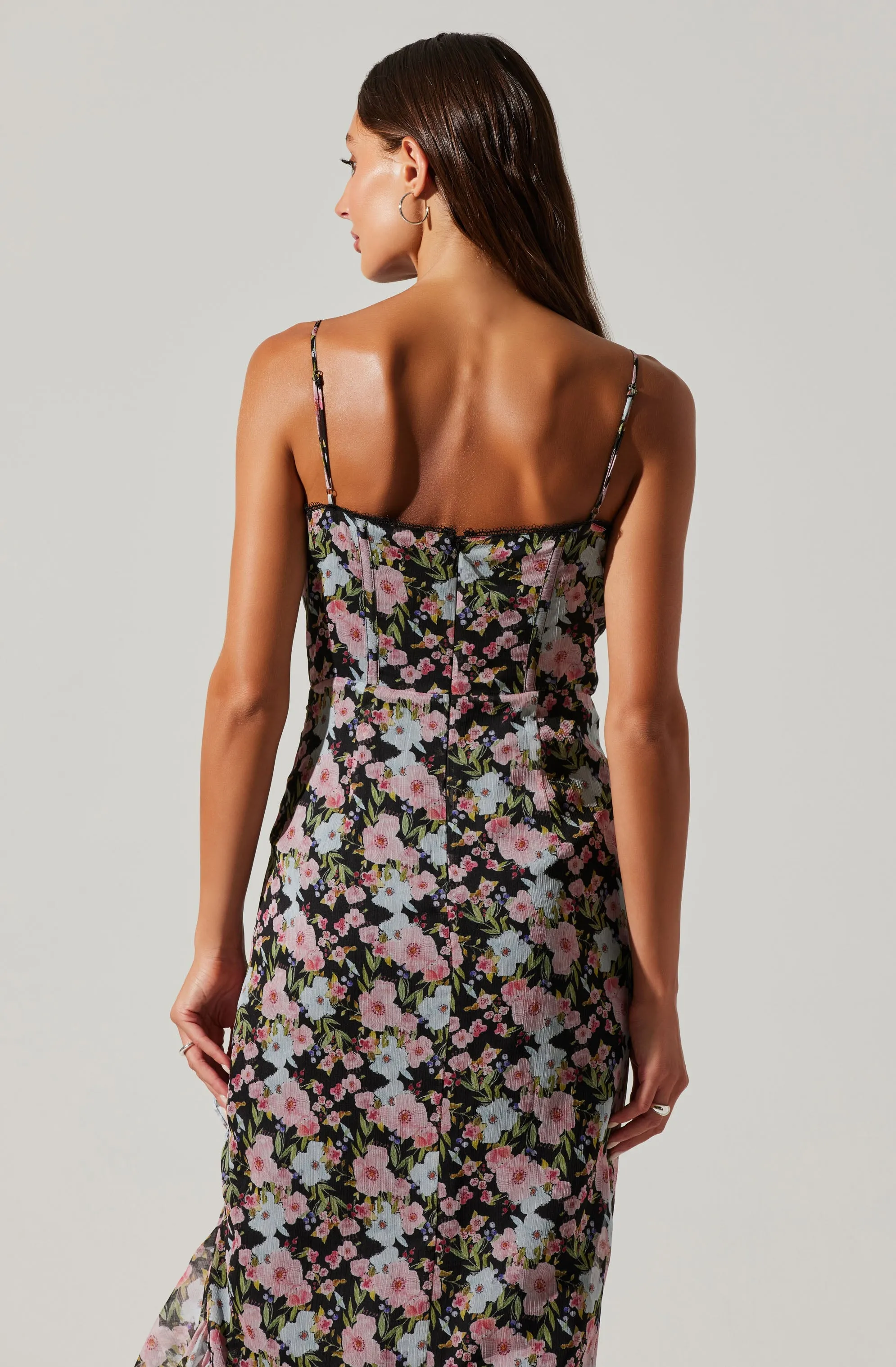 Brisbane Asymmetrical Floral Midi Dress sold by Astr product image thumbnail 5