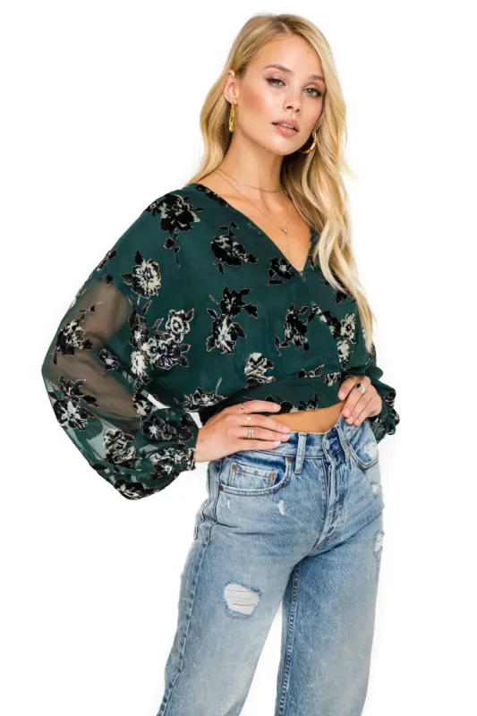 Tie Back Long Sleeve Wrap Blouse sold by Astr