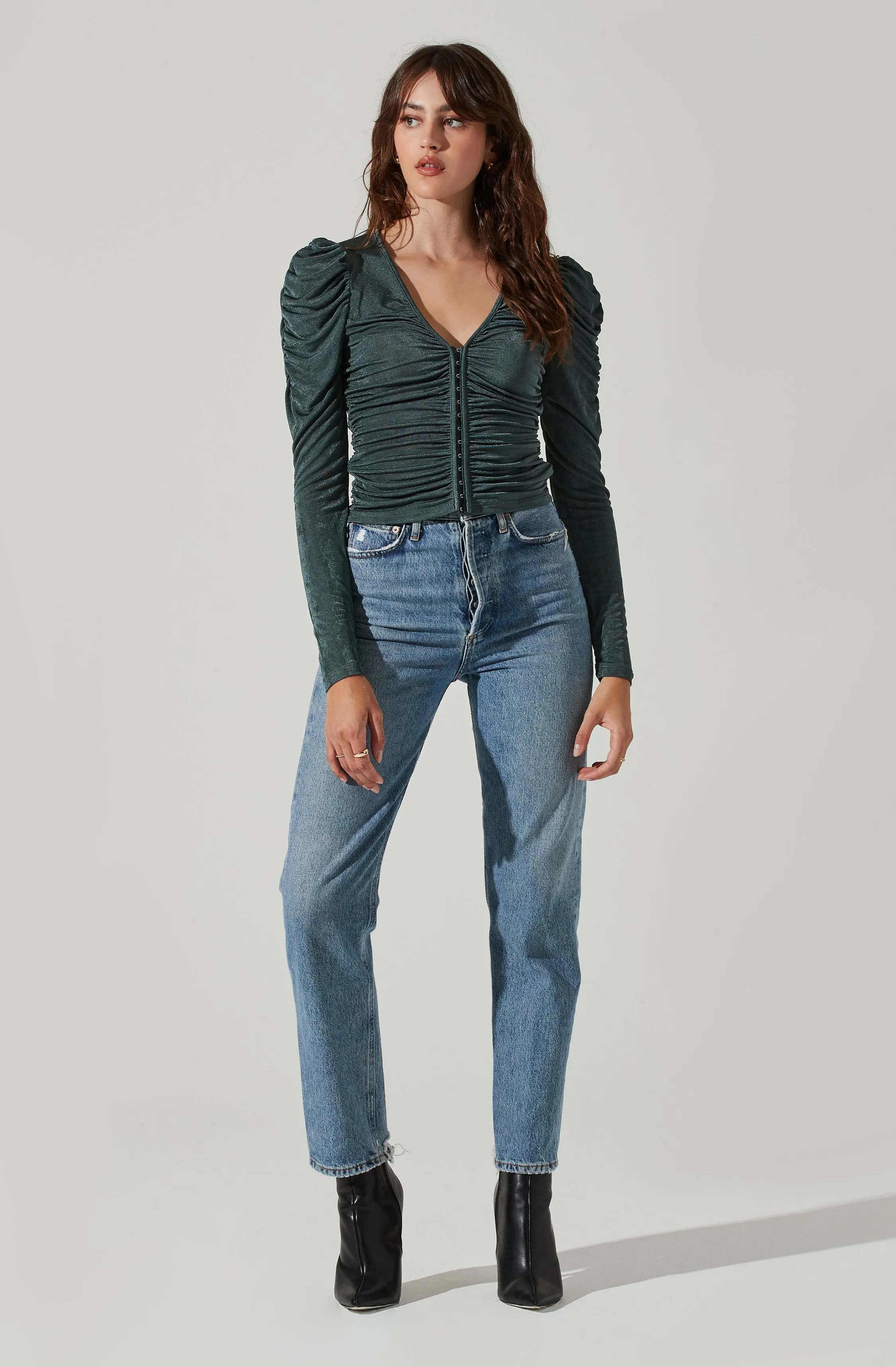 Ruched Front Long Sleeve Top sold by Astr product image thumbnail 2