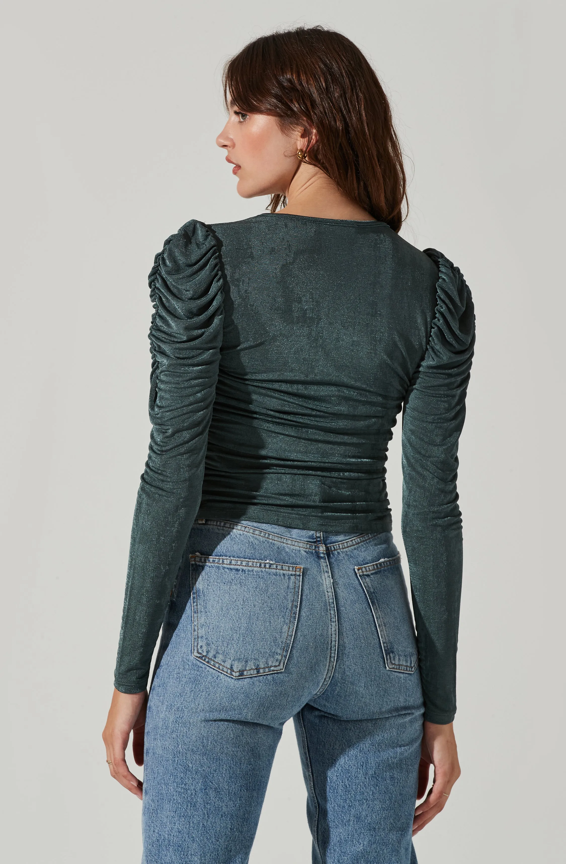Ruched Front Long Sleeve Top sold by Astr product image thumbnail 4