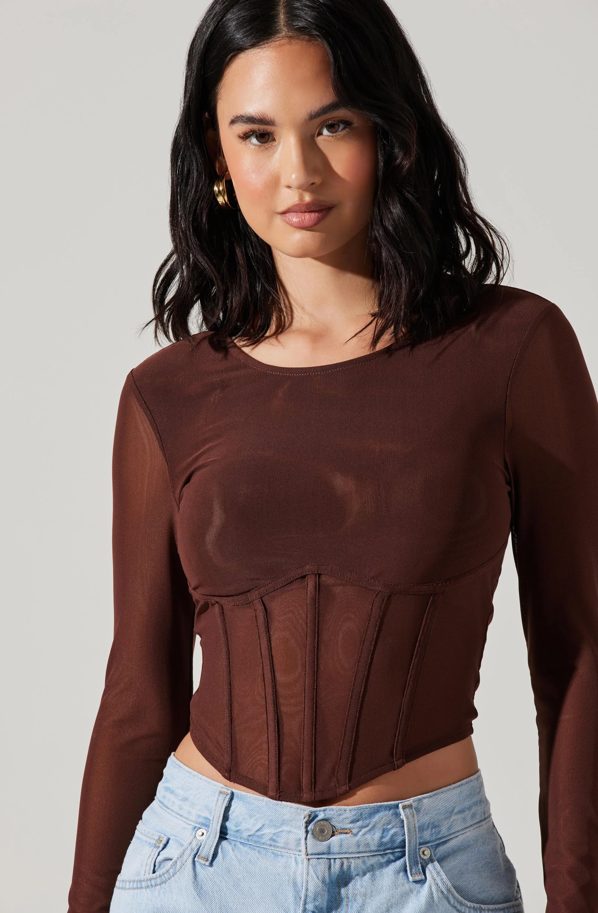 Kezia Corset Long Sleeve Top sold by Astr product image thumbnail 3