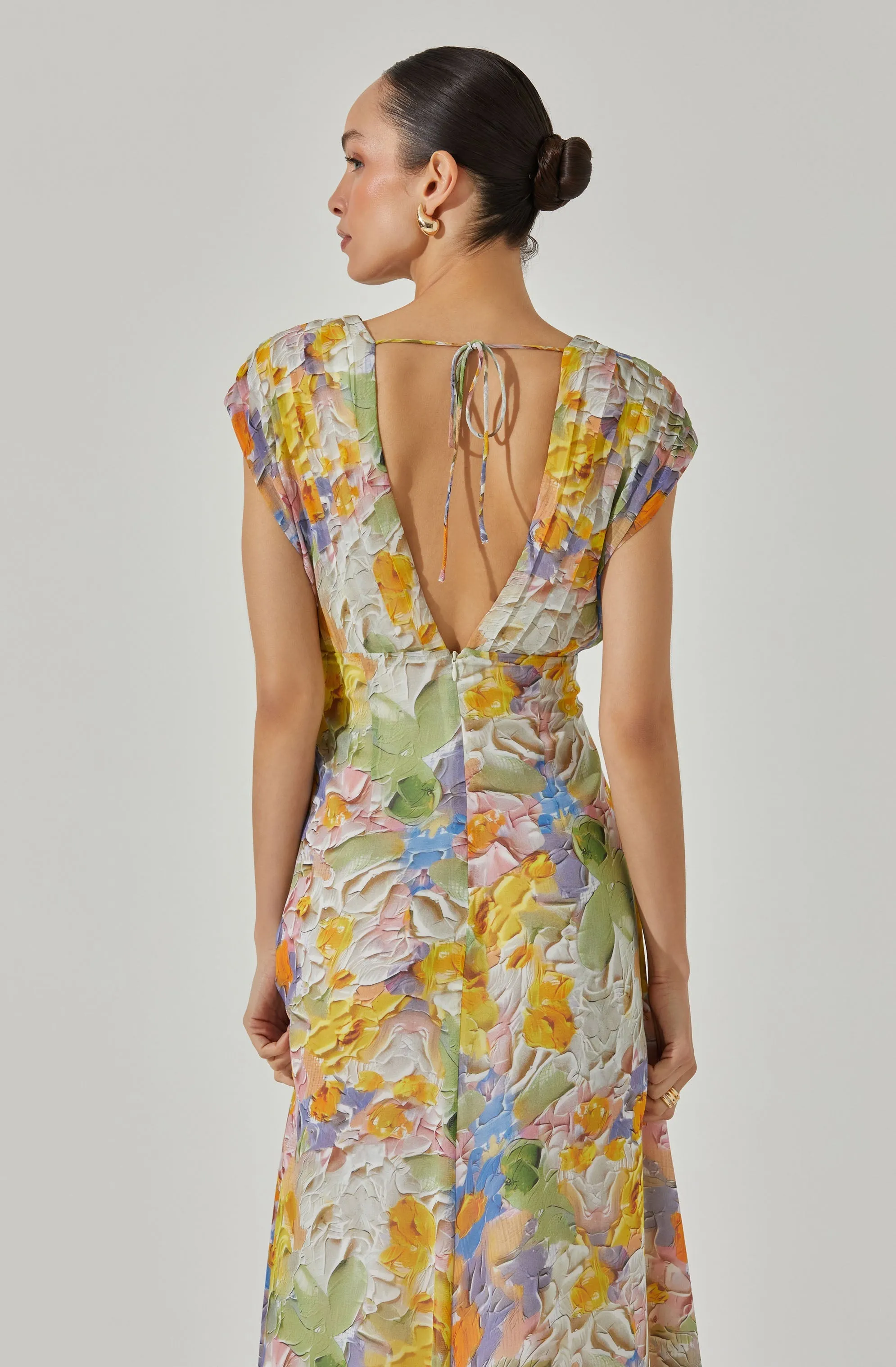 V-Neck Pleated Midi Dress sold by Astr product image thumbnail 5