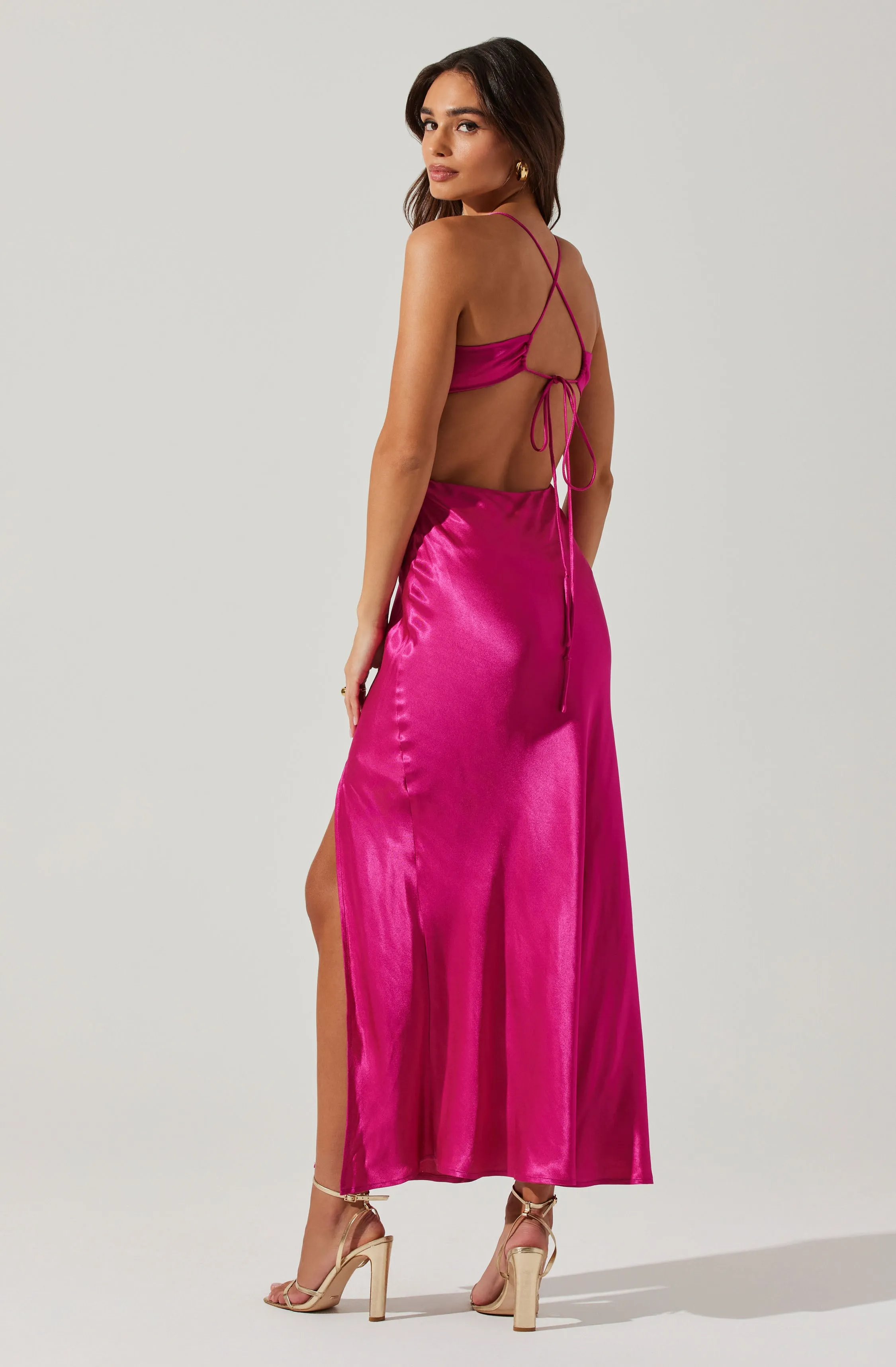 Norelle Satin Midi Dress sold by Astr product image thumbnail 4