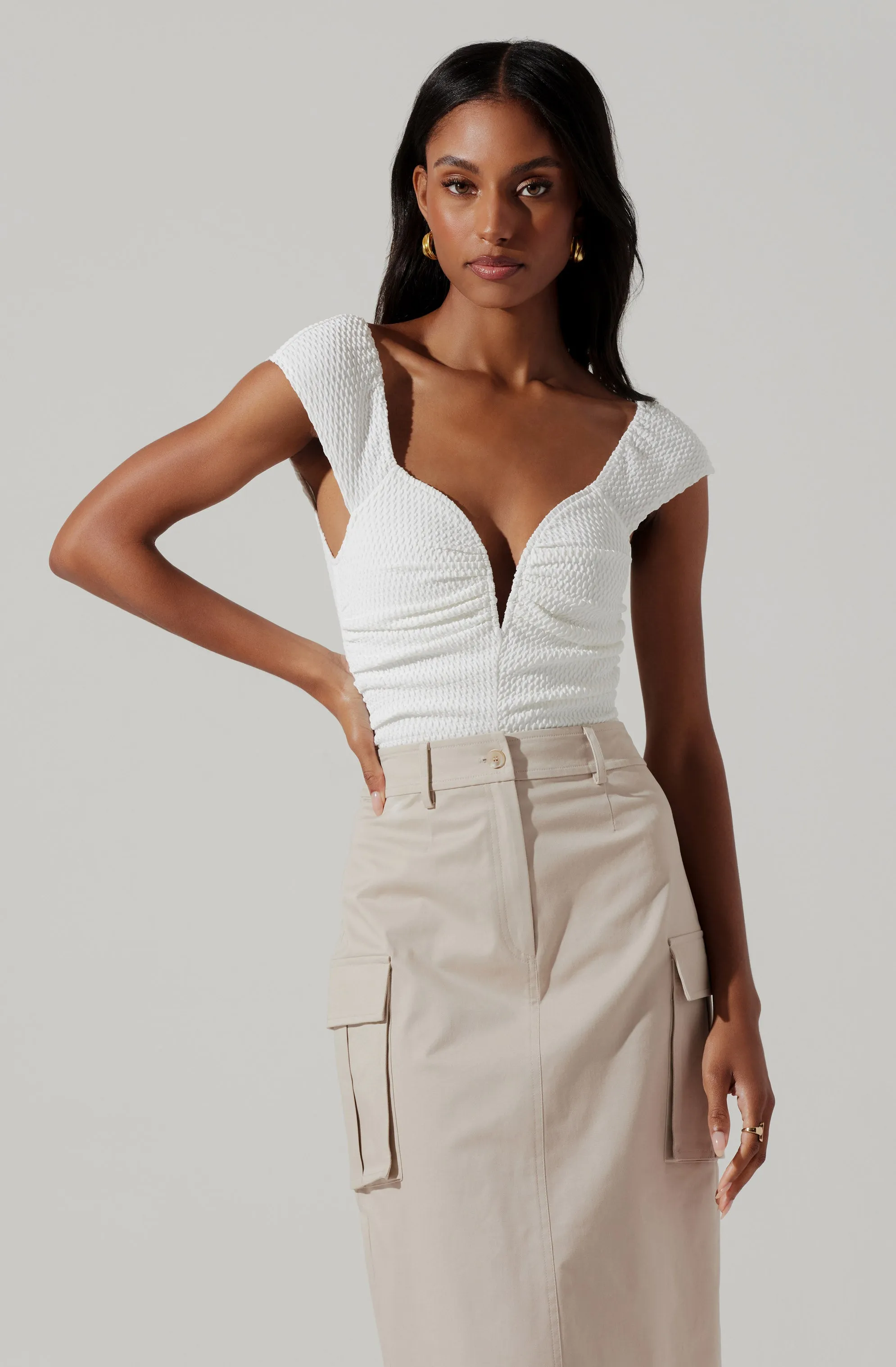 Ninette Plunging Bodysuit sold by Astr