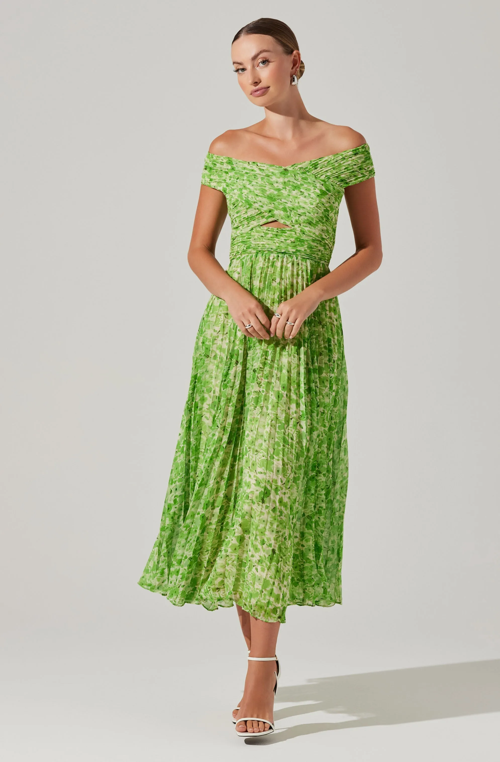 Leonara Pleated Midi dress sold by Astr product image thumbnail 3