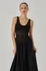 Contrast Bubble Hem Midi Dress sold by Astr