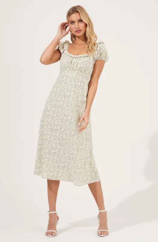 Short Sleeve Ruffle Neck Dress sold by Astr