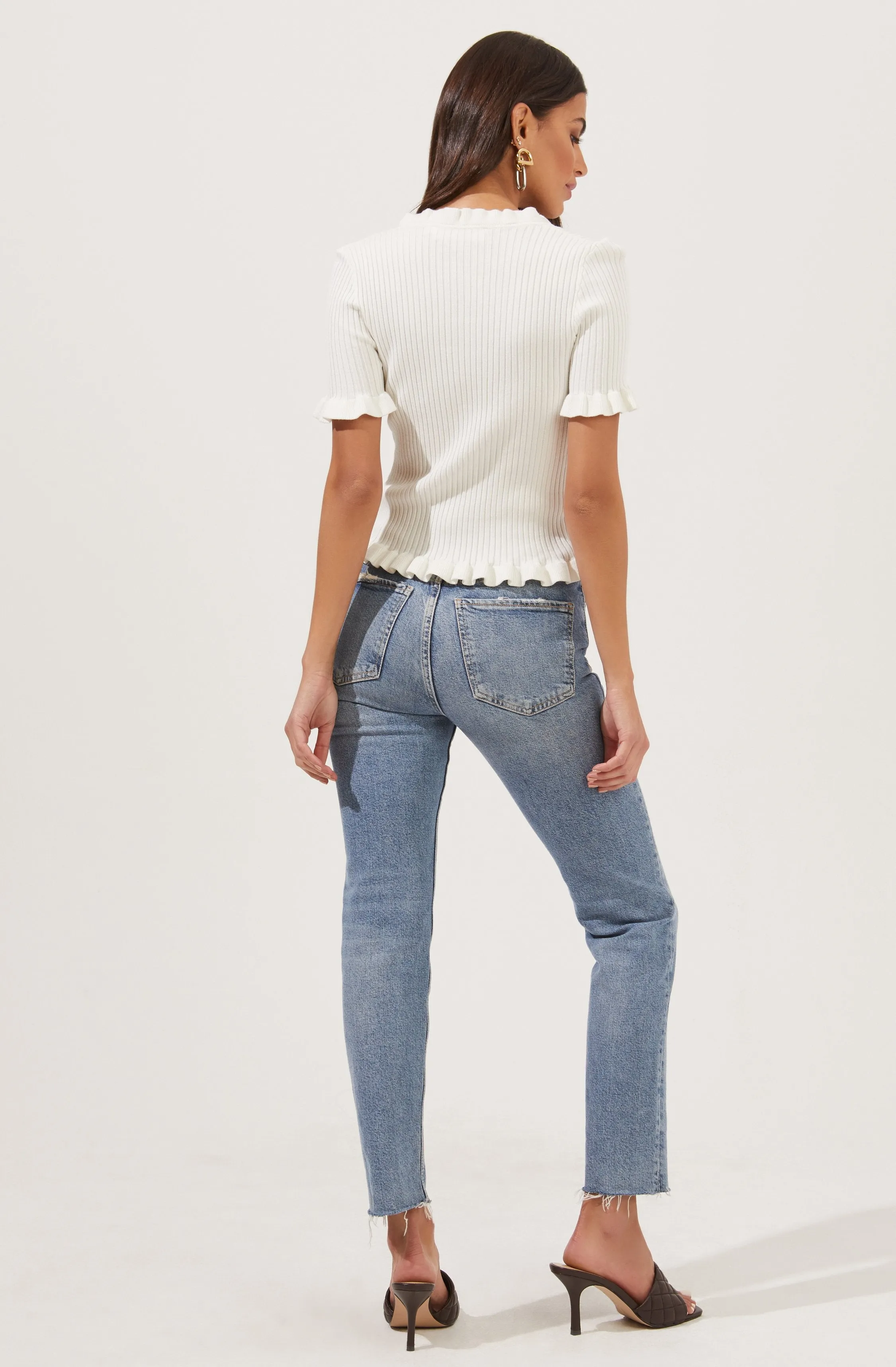 Ruffle Hem Sweater sold by Astr product image thumbnail 3