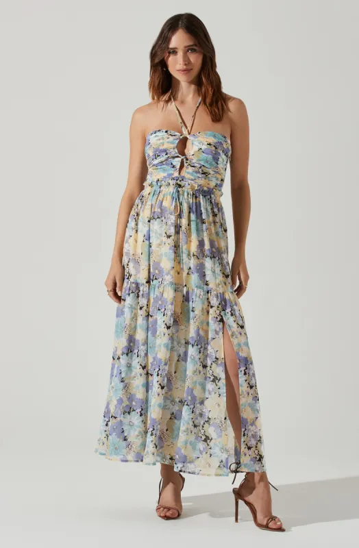 Rozina Floral Cutout Maxi Dress sold by Astr