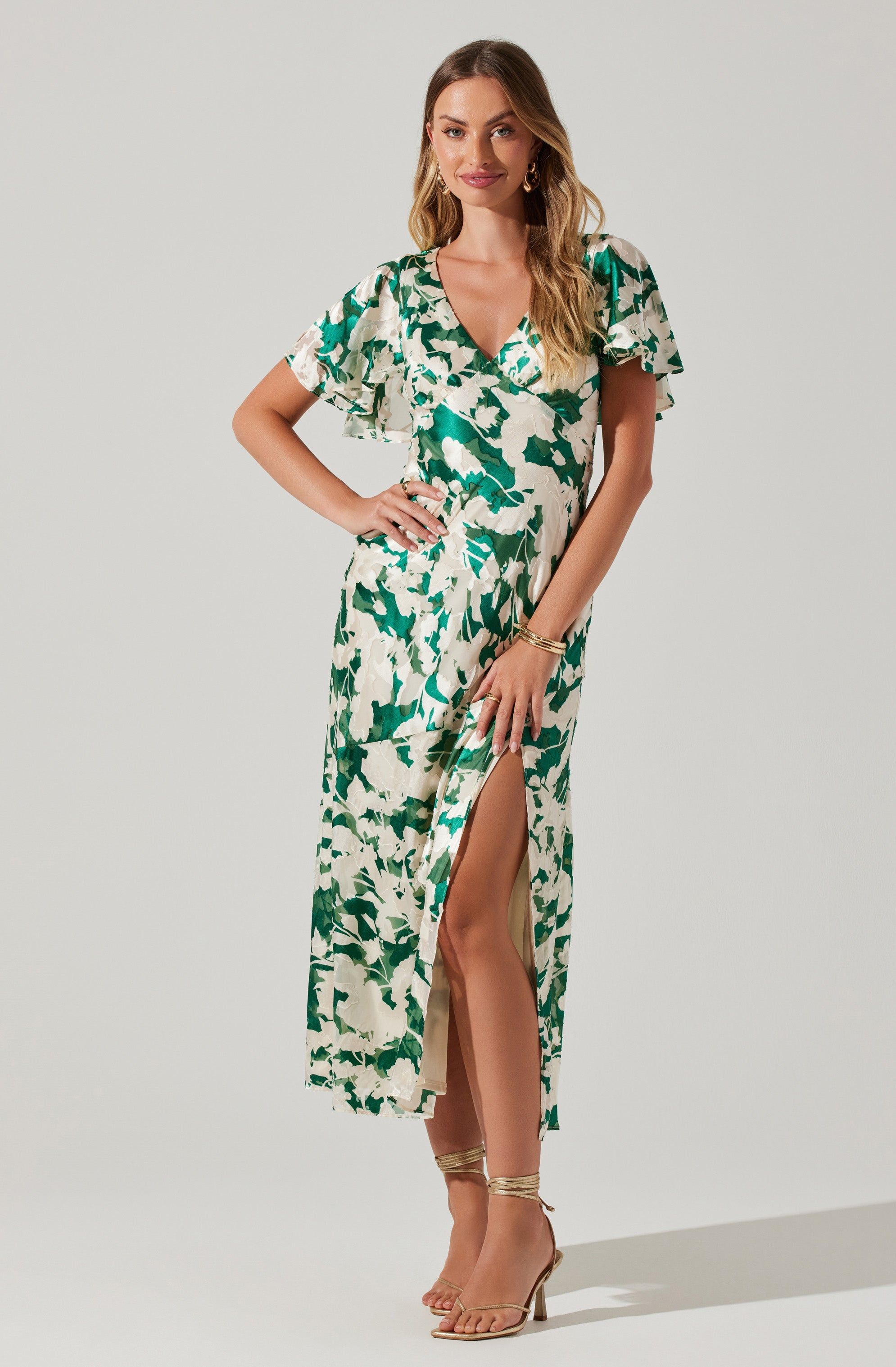Florecita Floral Print Midi Dress sold by Astr