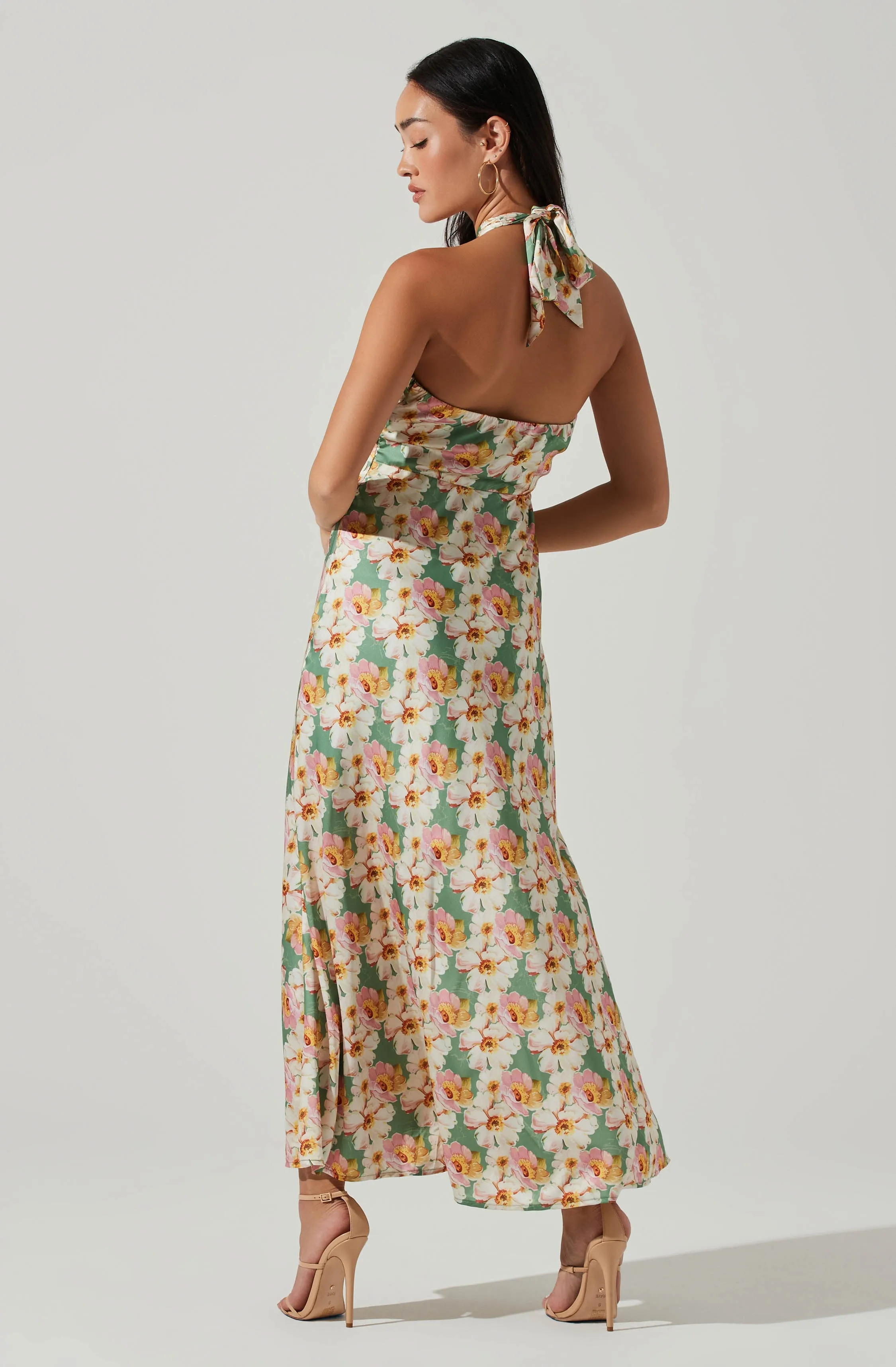 Giova Floral Halter Midi Dress sold by Astr product image thumbnail 5