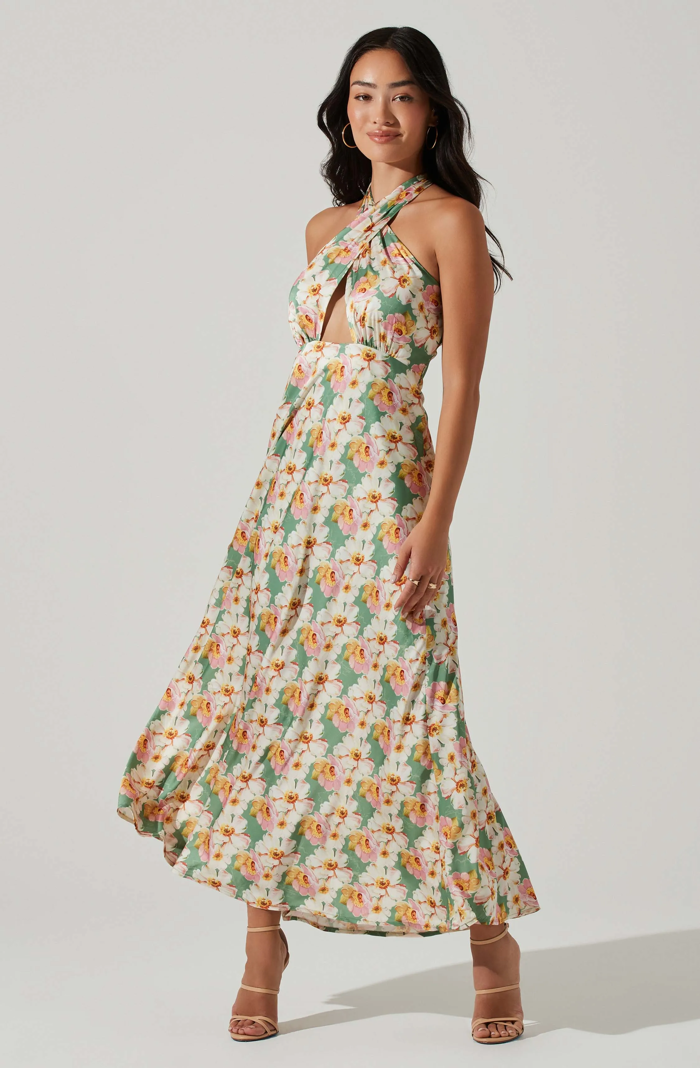 Giova Floral Halter Midi Dress sold by Astr product image thumbnail 2