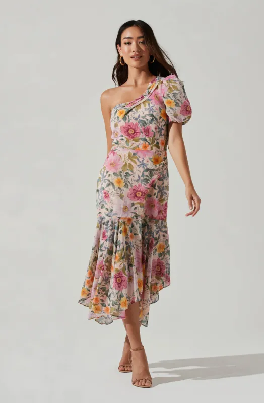 Santorini One Shoulder Midi Dress sold by Astr