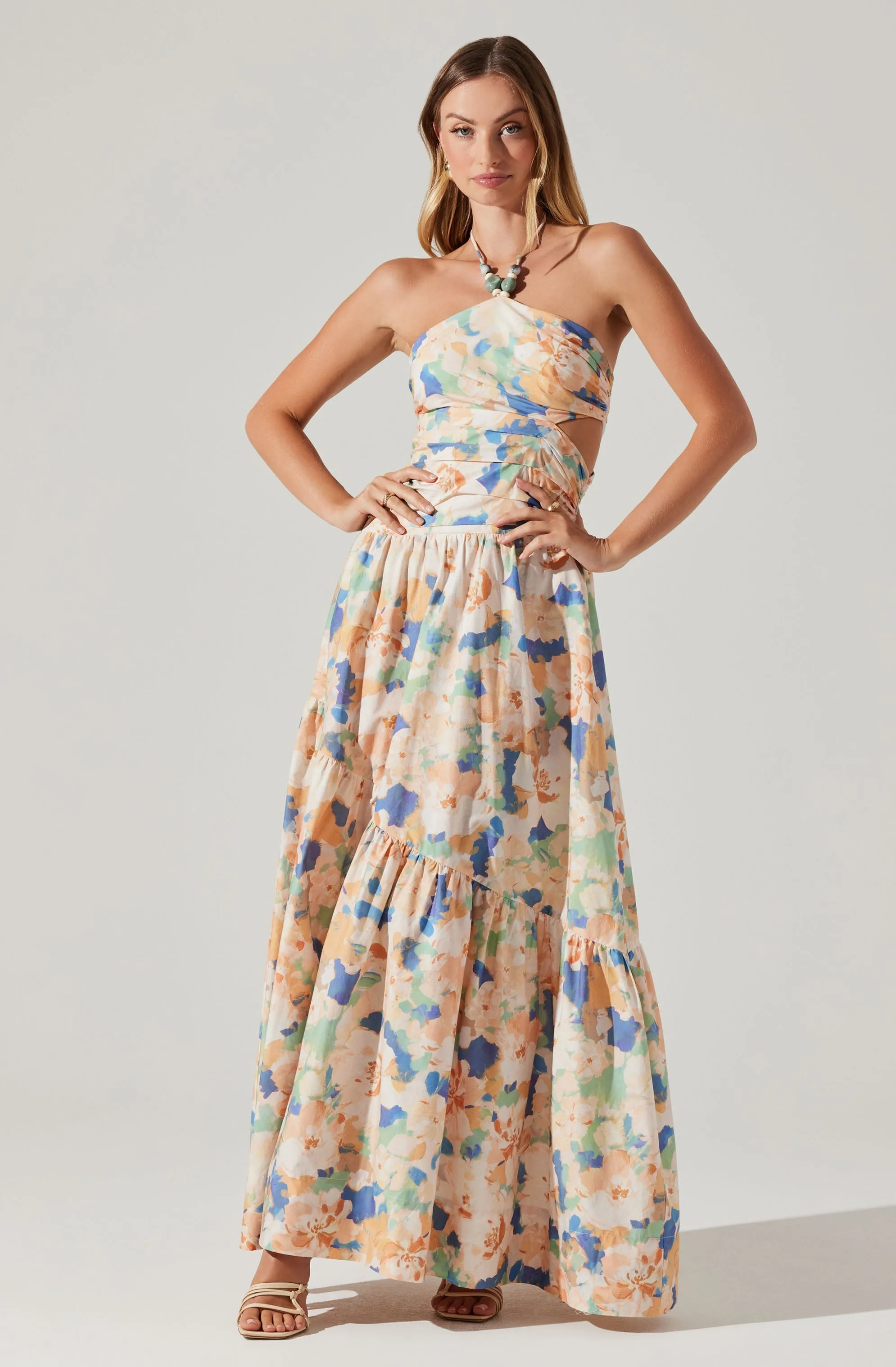 Linnea Halter Maxi Dress sold by Astr product image thumbnail 3