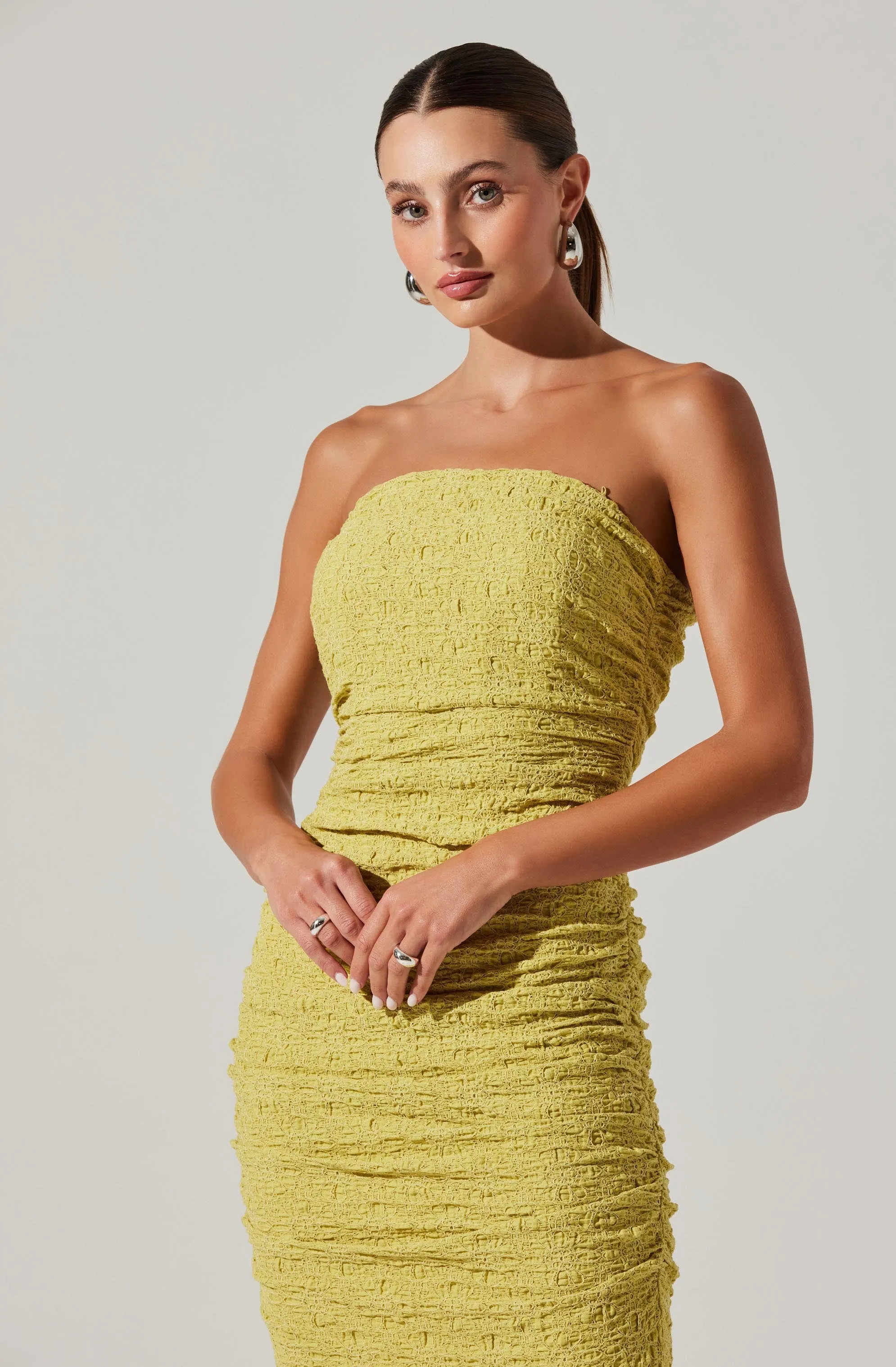 Galia Strapless Midi Dress sold by Astr product image thumbnail 4
