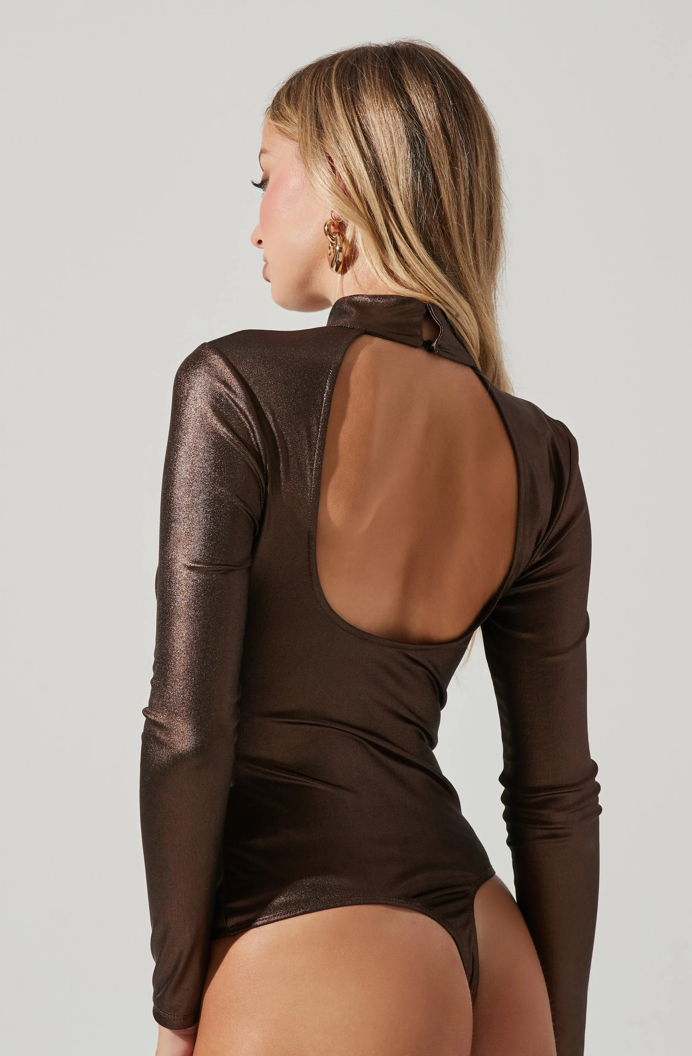 Long Sleeve Cross Neck Bodysuit sold by Astr product image thumbnail 4