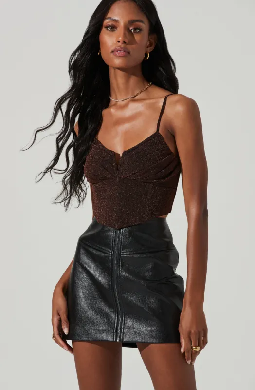 Suri Metallic Crop Top sold by Astr