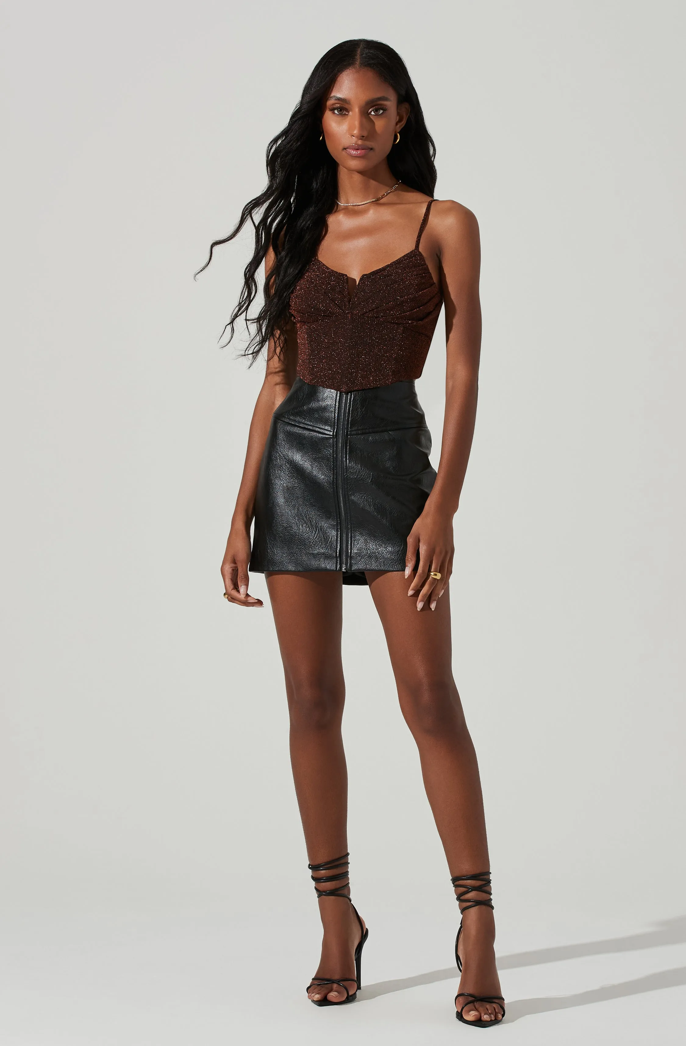 Suri Metallic Crop Top sold by Astr product image thumbnail 2