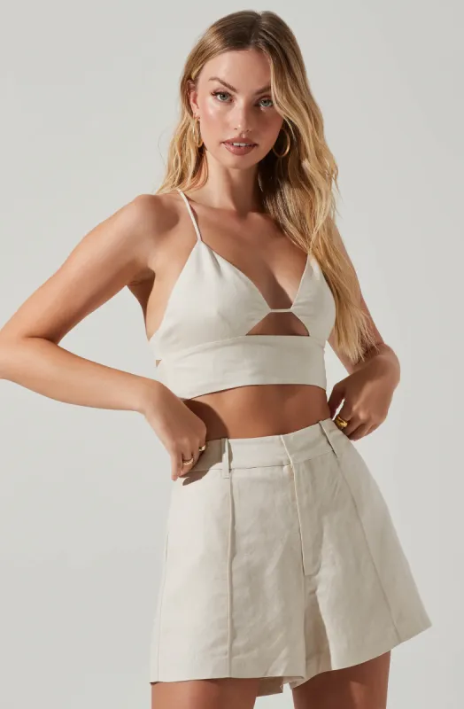 Amiah Cutout Crop Top sold by Astr