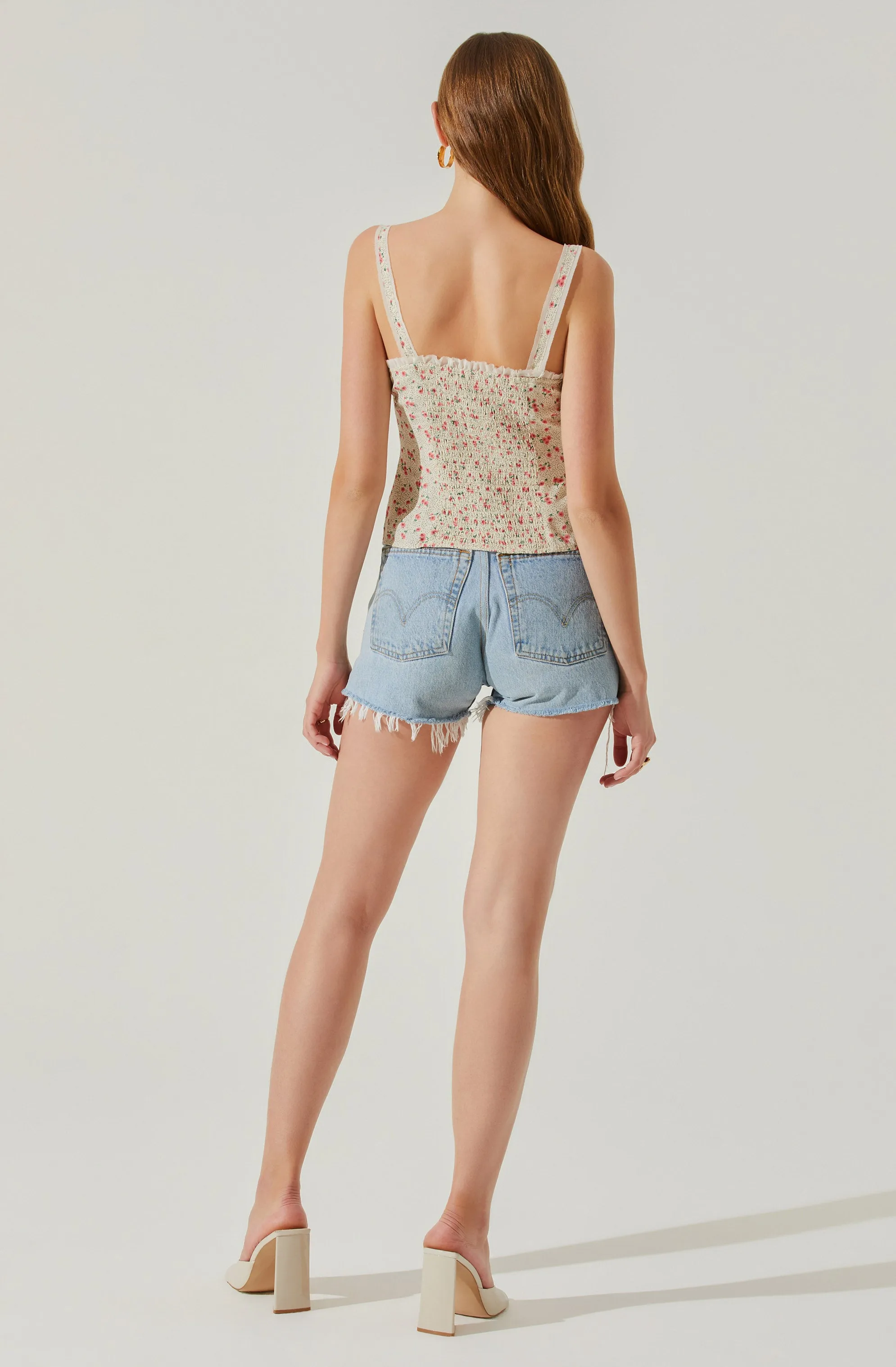 Lace Up Floral Cami Top sold by Astr product image thumbnail 5