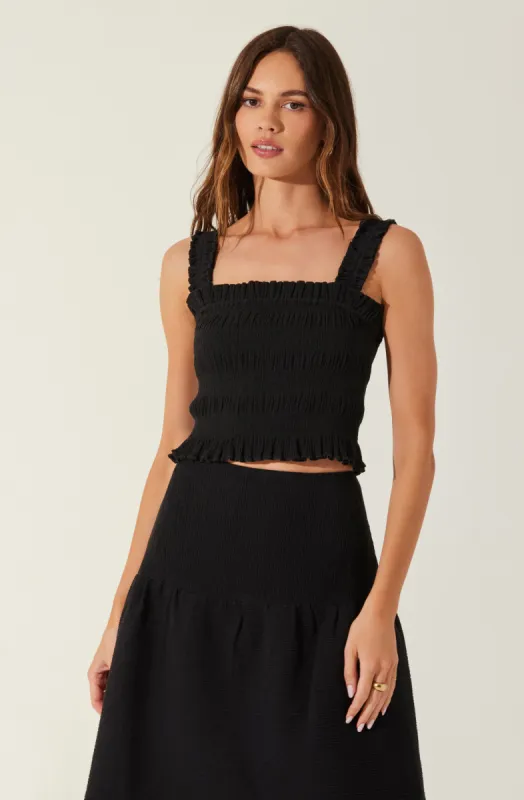 Shirred Sleeveless Top sold by Astr