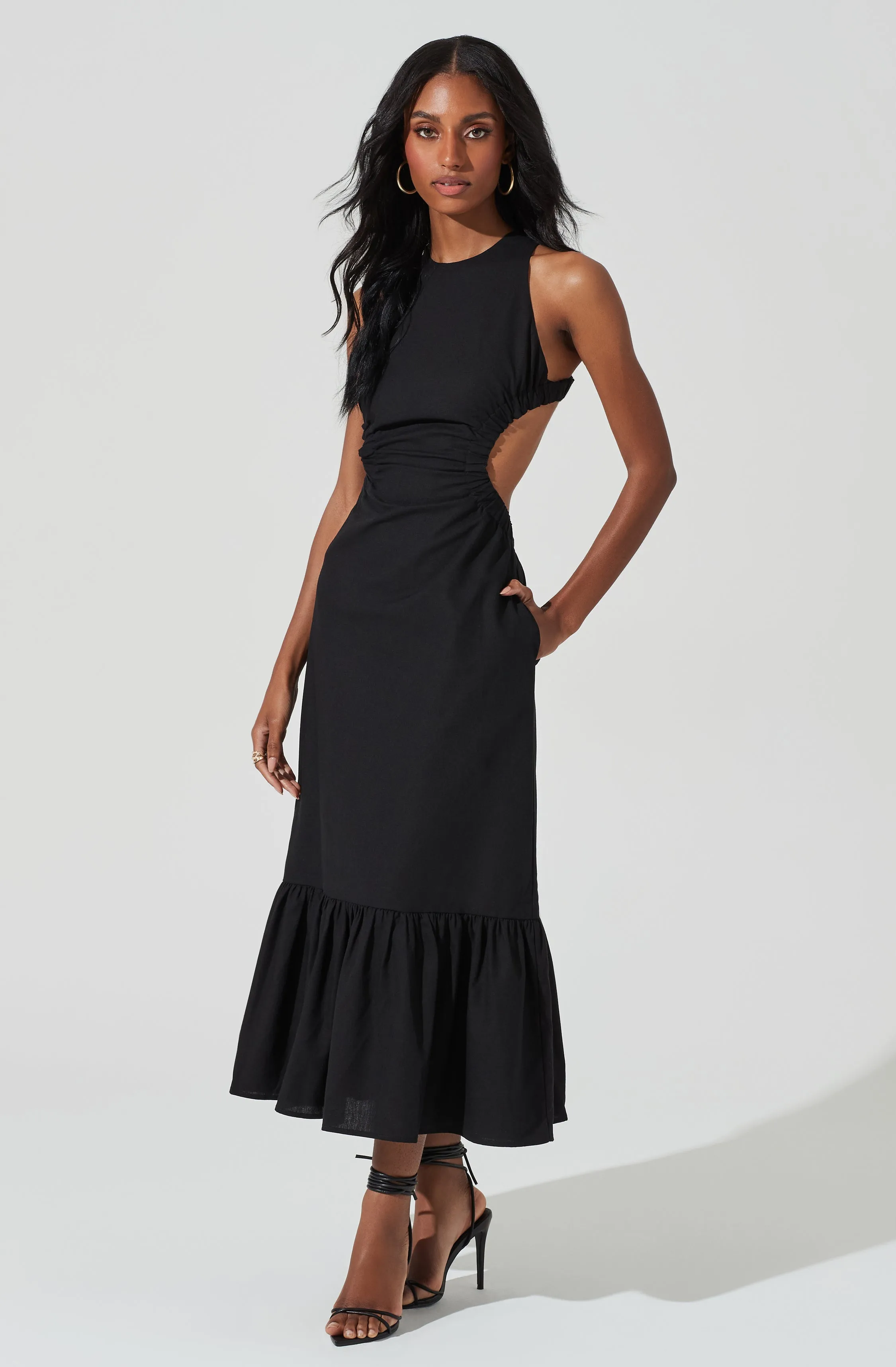 Open Back Linen Maxi Dress sold by Astr product image thumbnail 4