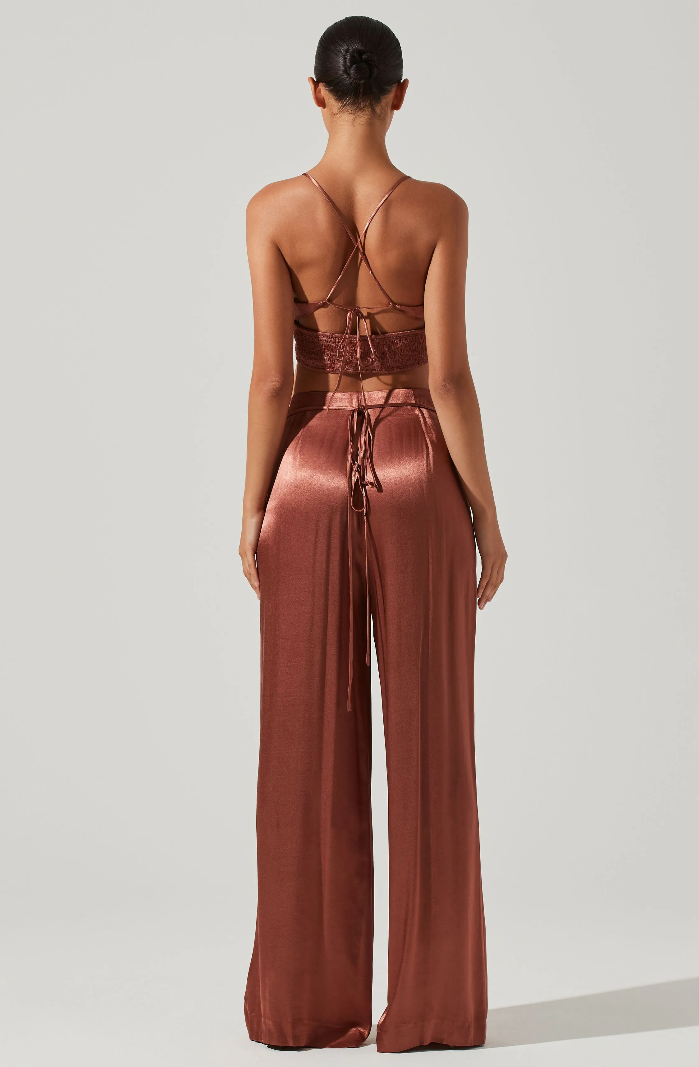 Amiah Satin Cutout Crop Top sold by Astr product image thumbnail 4