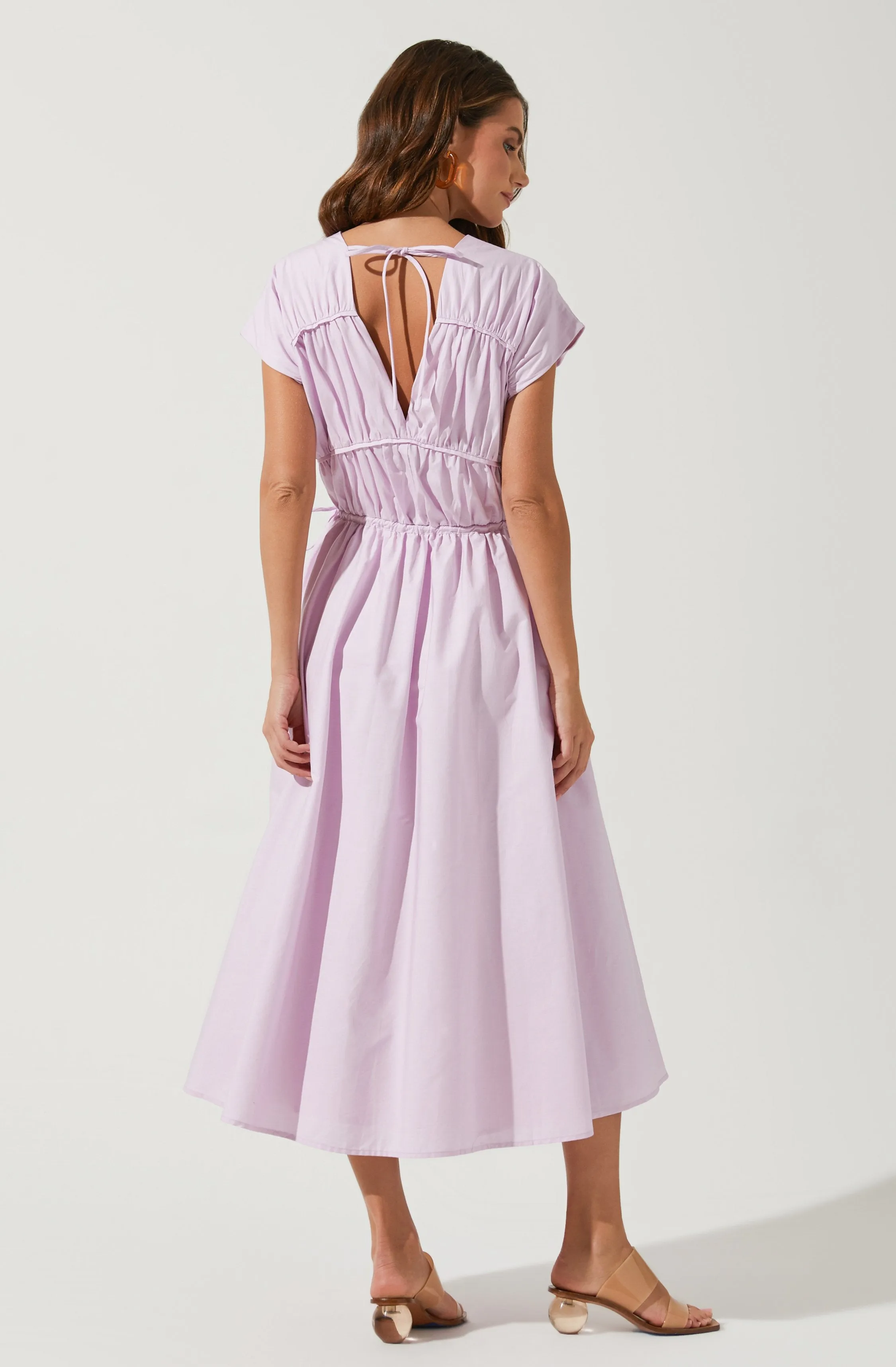 Lorrie Sleeveless Ruched Midi Dress sold by Astr product image thumbnail 4
