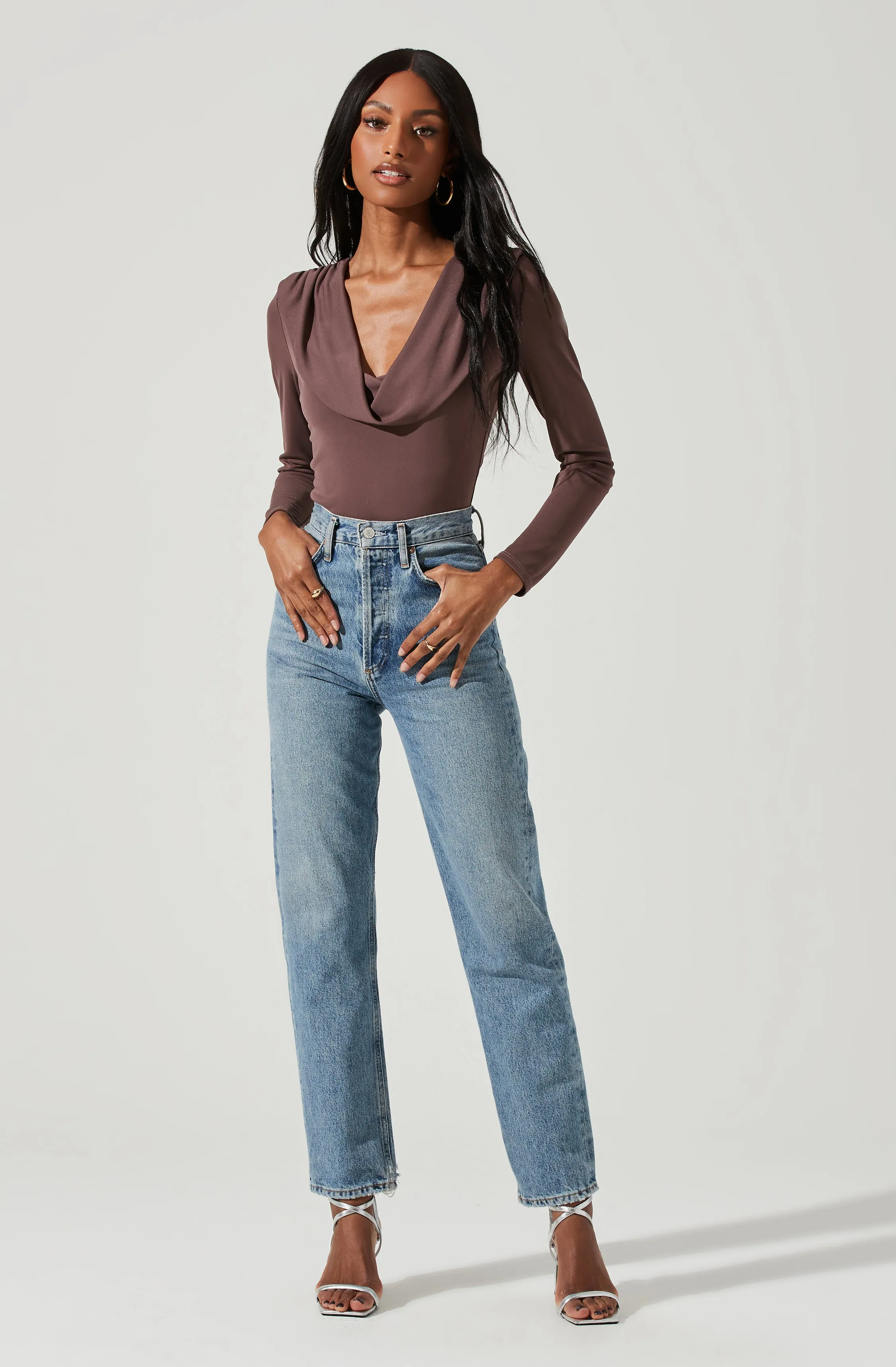 Kimberly Cowl Neck Long Sleeve Bodysuit sold by Astr product image thumbnail 2