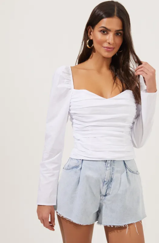 Ruched Long Sleeve Top sold by Astr