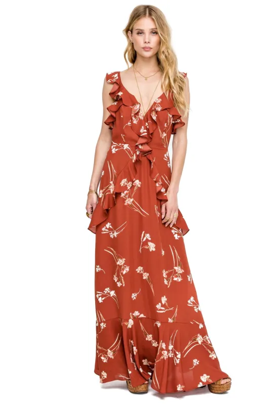 Sleeveless Ruffle Maxi sold by Astr