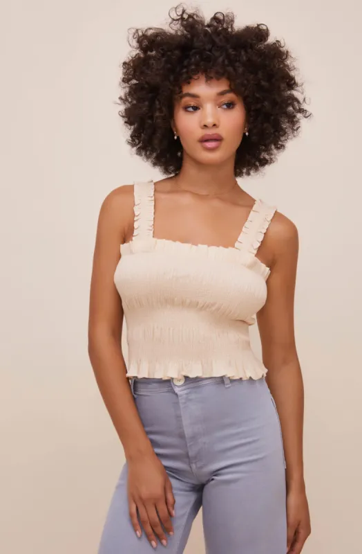 Twiggy Smocked Top sold by Astr