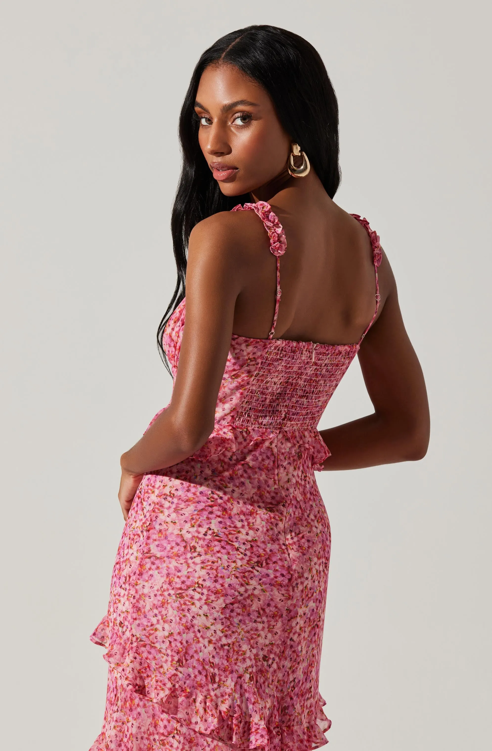 Olina Floral Ruffle Maxi Dress sold by Astr product image thumbnail 5