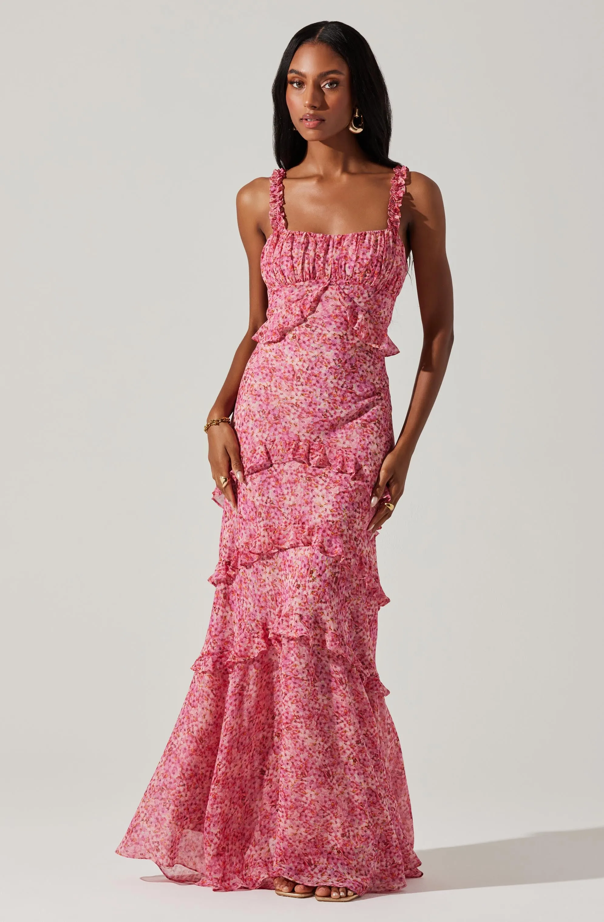 Olina Floral Ruffle Maxi Dress sold by Astr product image thumbnail 3