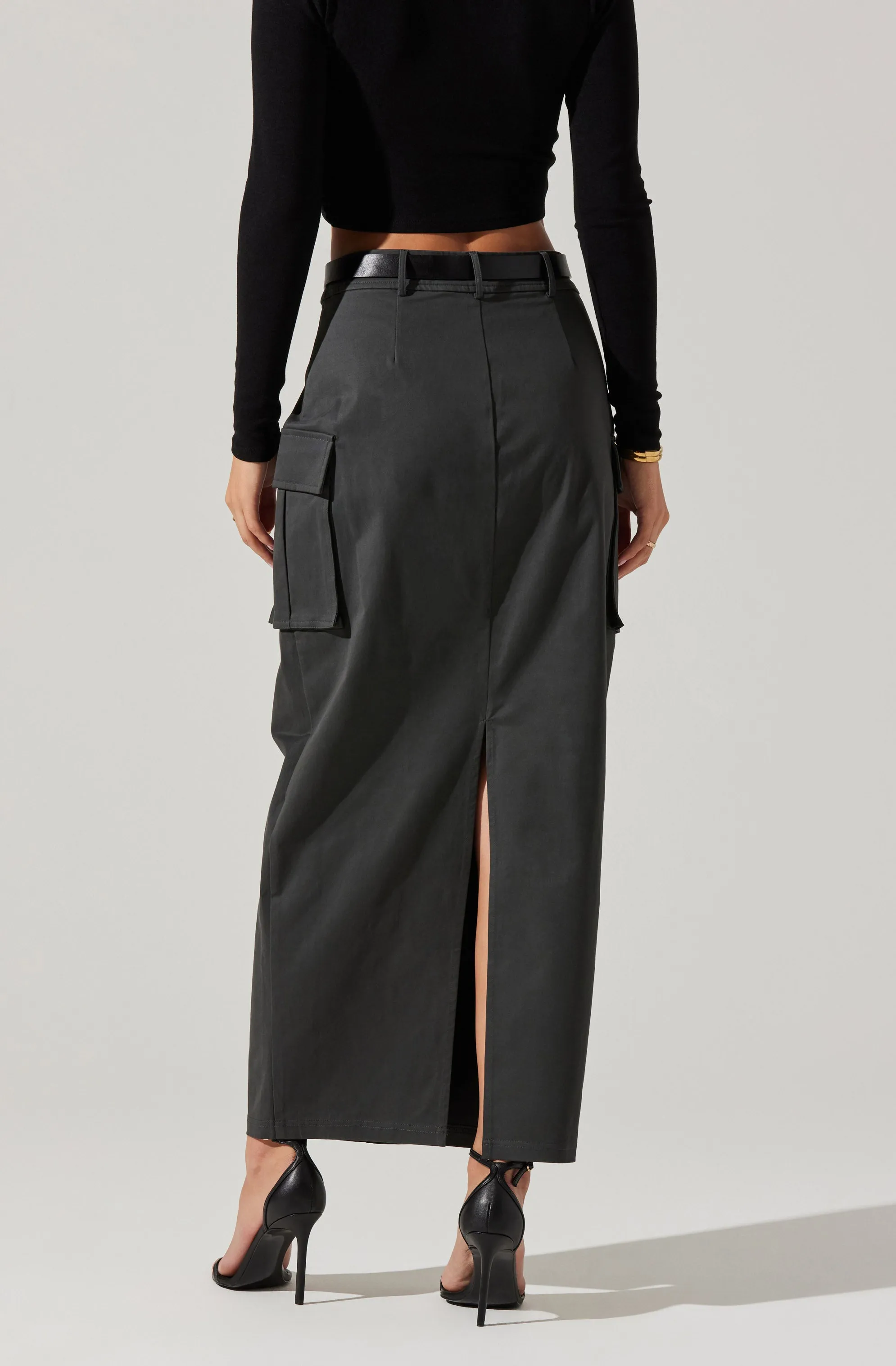 High Rise Cargo Maxi Skirt sold by Astr product image thumbnail 5