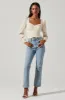 Long Sleeve Ruched Puff Sleeve Top sold by Astr